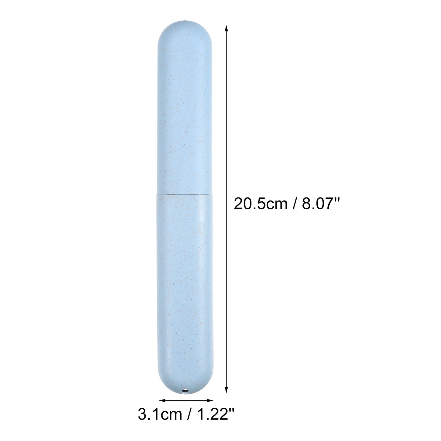 2 Pcs Traveling Toothbrush Case, PP Toothbrush Travel Container, 8.07"x1.22"x0.83" Blue, Pink