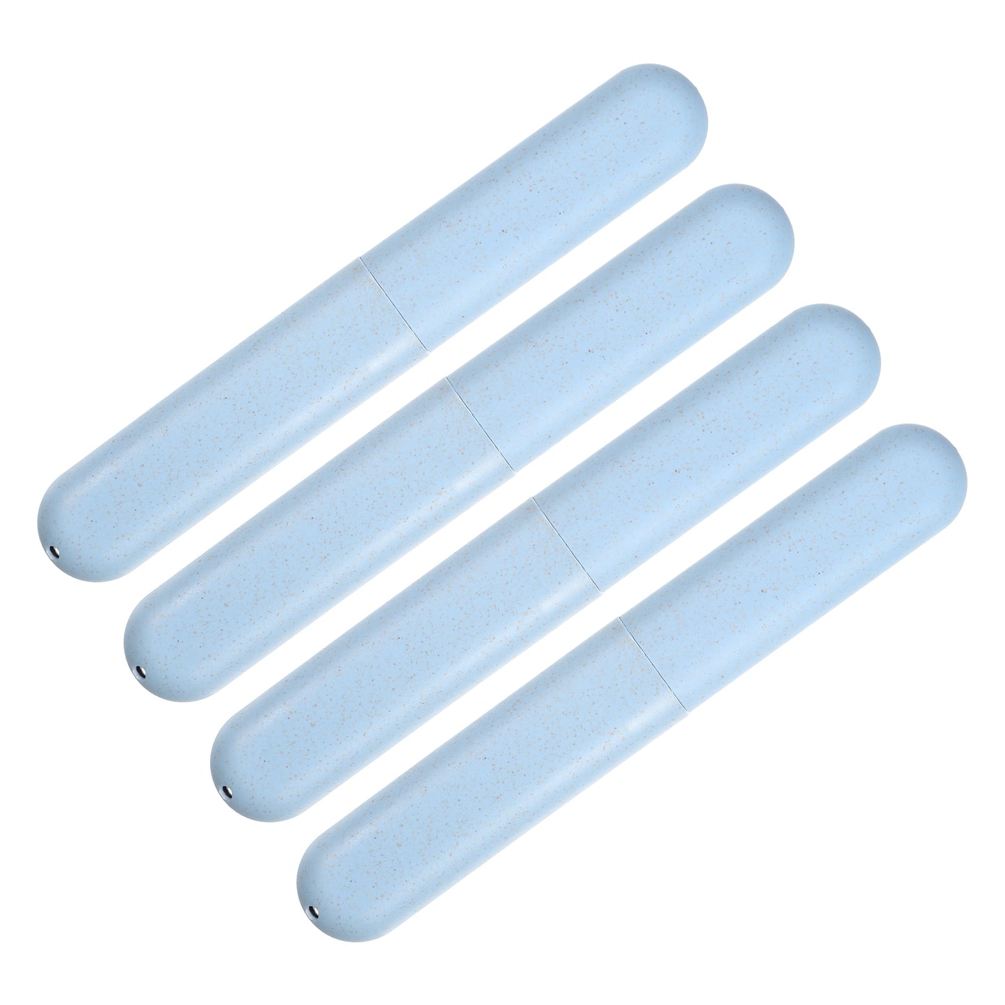 Estuche de viaje para cepillos de dientes (4 unidades), PP, 20,3 x 3,1 x 2,1 cm, color azul