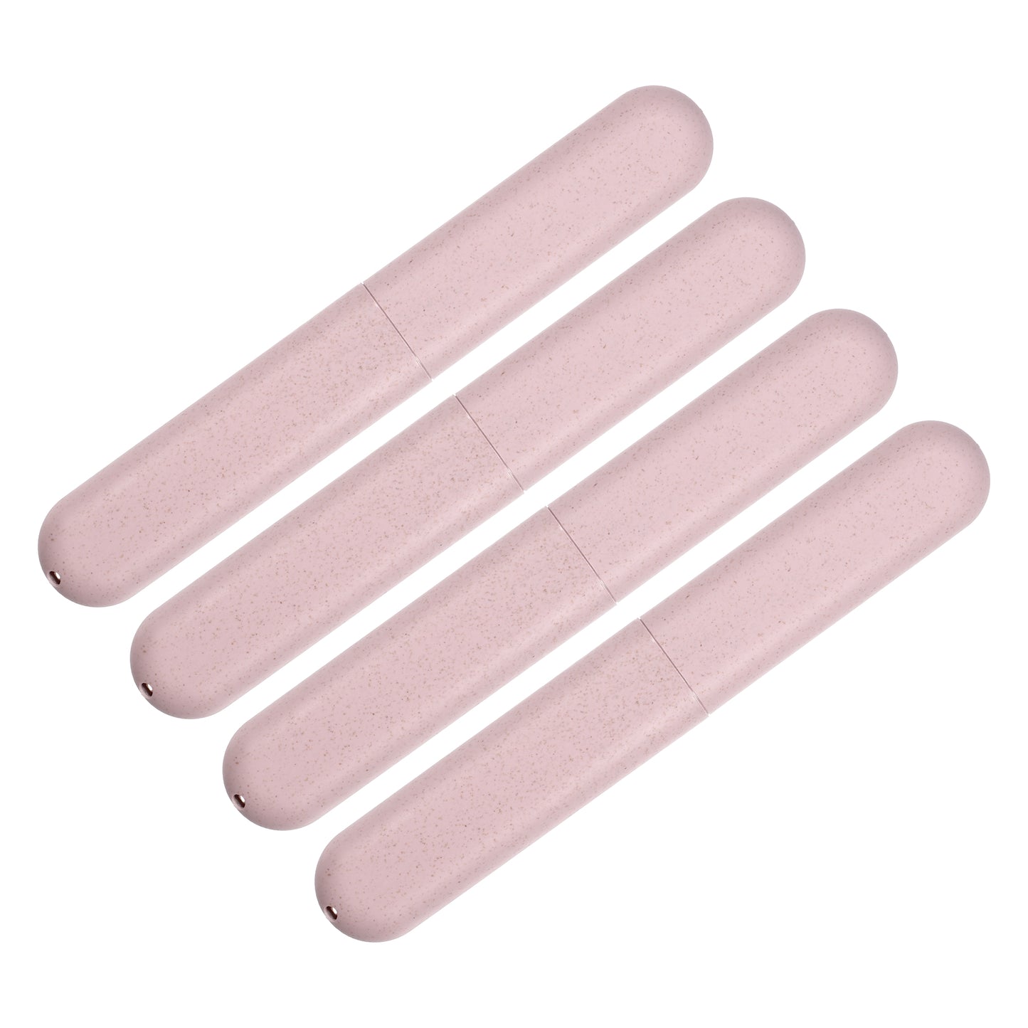 4 Pcs Traveling Toothbrush Case, PP Toothbrush Travel Container, 8.07"x1.22"x0.83" Pink