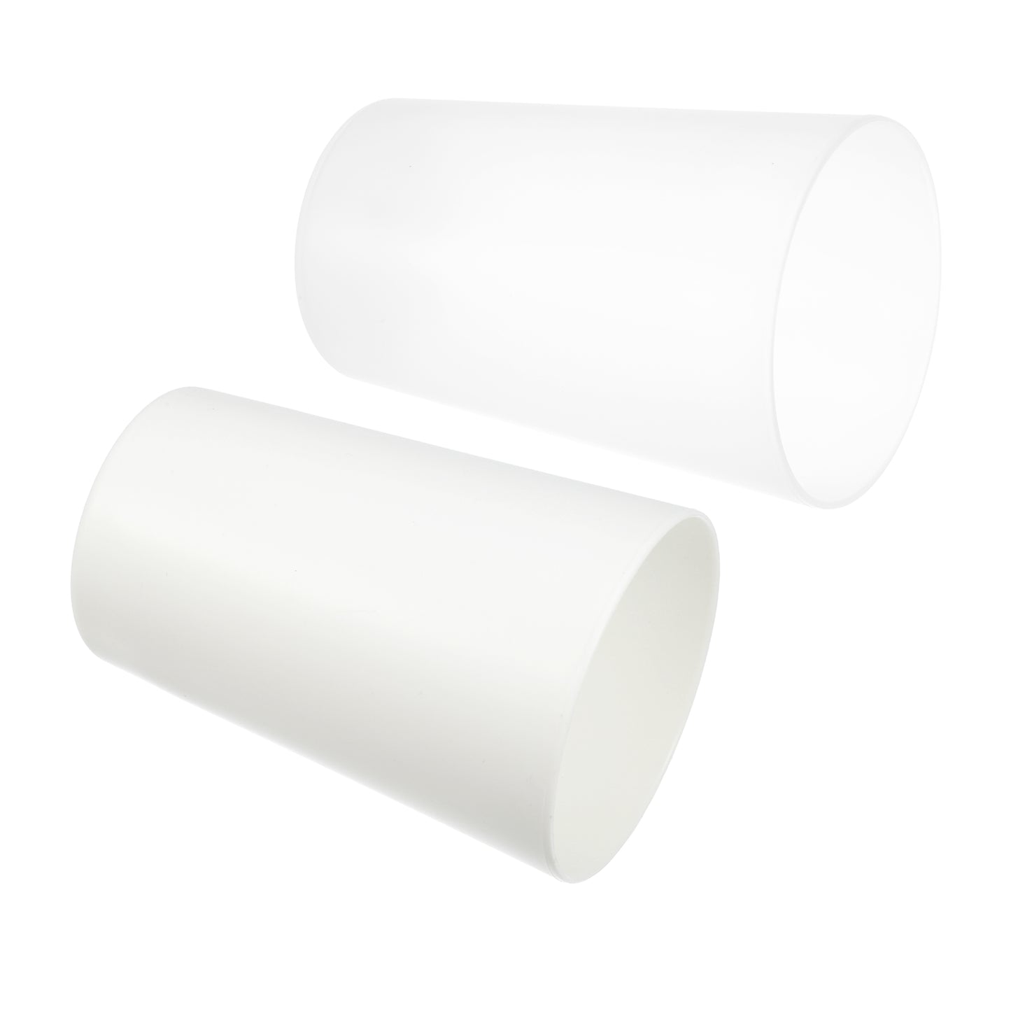 2 vasos de PP para cepillos de dientes de baño, para el hogar, 11,4 x 7,6 cm, blanco y transparente