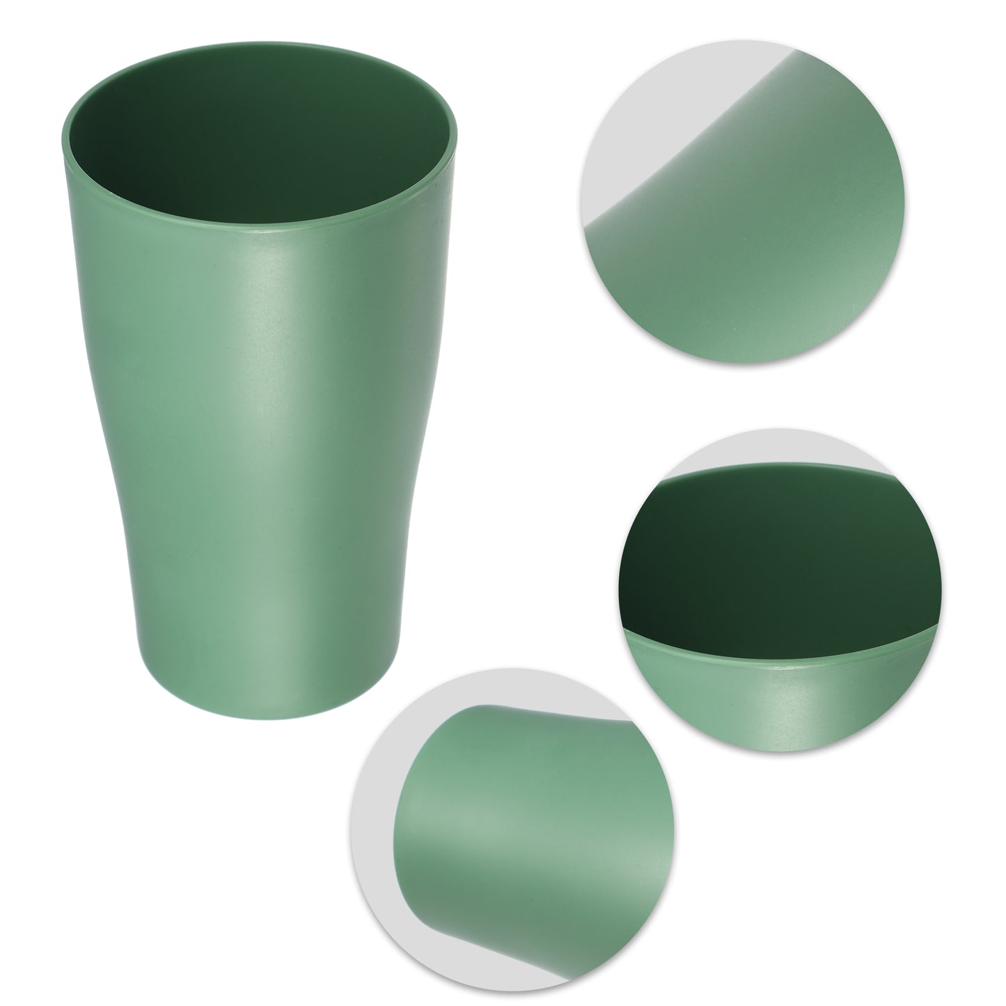 2 vasos de PP para cepillos de dientes de baño y cocina, 12,5 x 7,6 cm, color verde