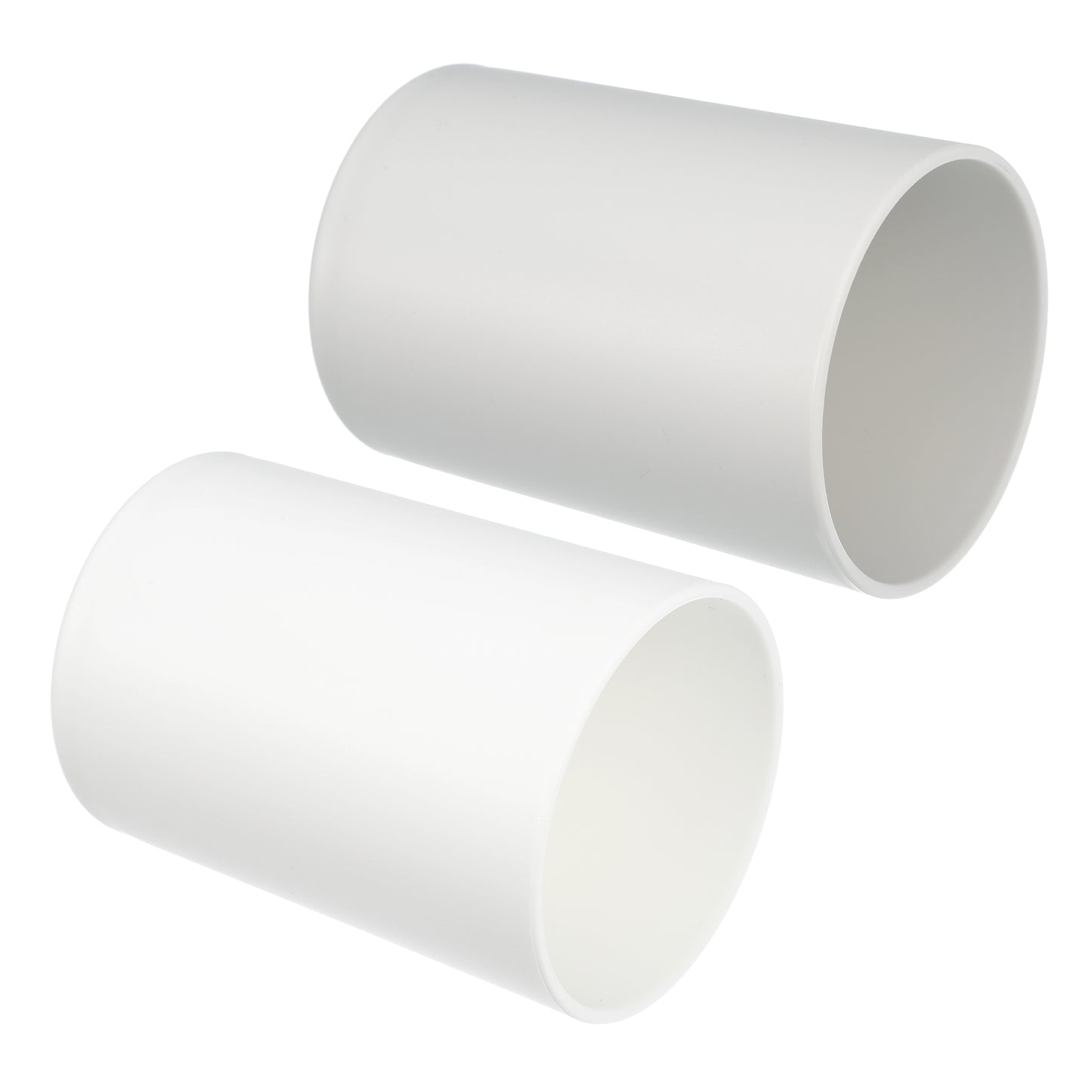 2 Pcs Bathroom Toothbrush Tumblers PP Cup , 4.05"x2.91" White Gray