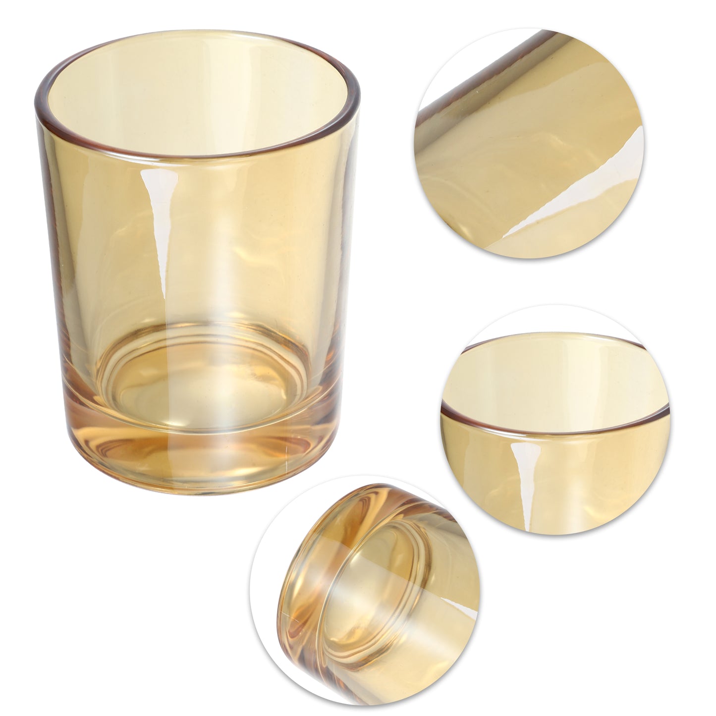 2 Pcs Bathroom Tumblers Toothbrush Glass Cup, 4.92"x3.03" moke Gray Amber