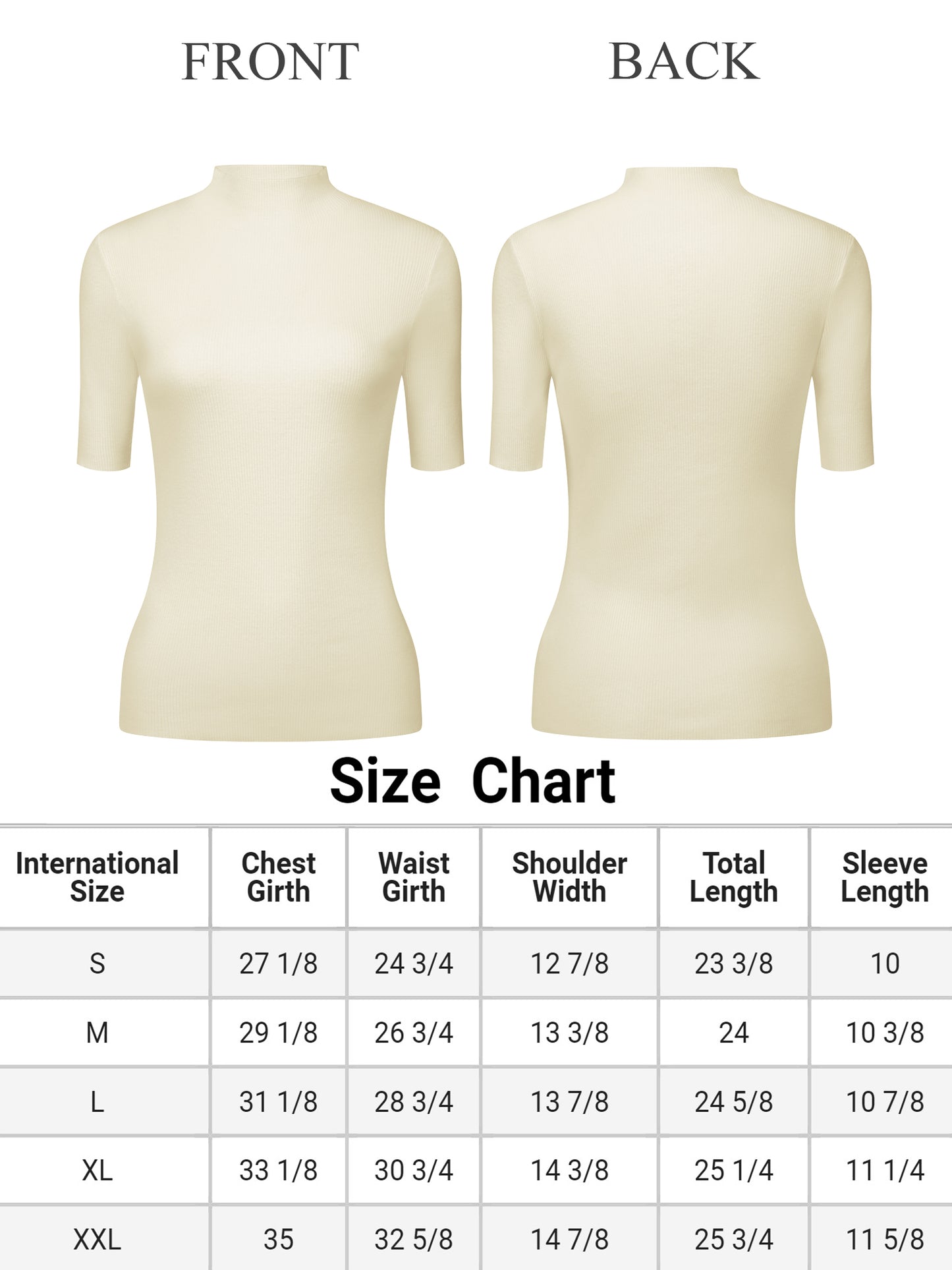 Women's Knitted Tops Summer Mock Neck Tee