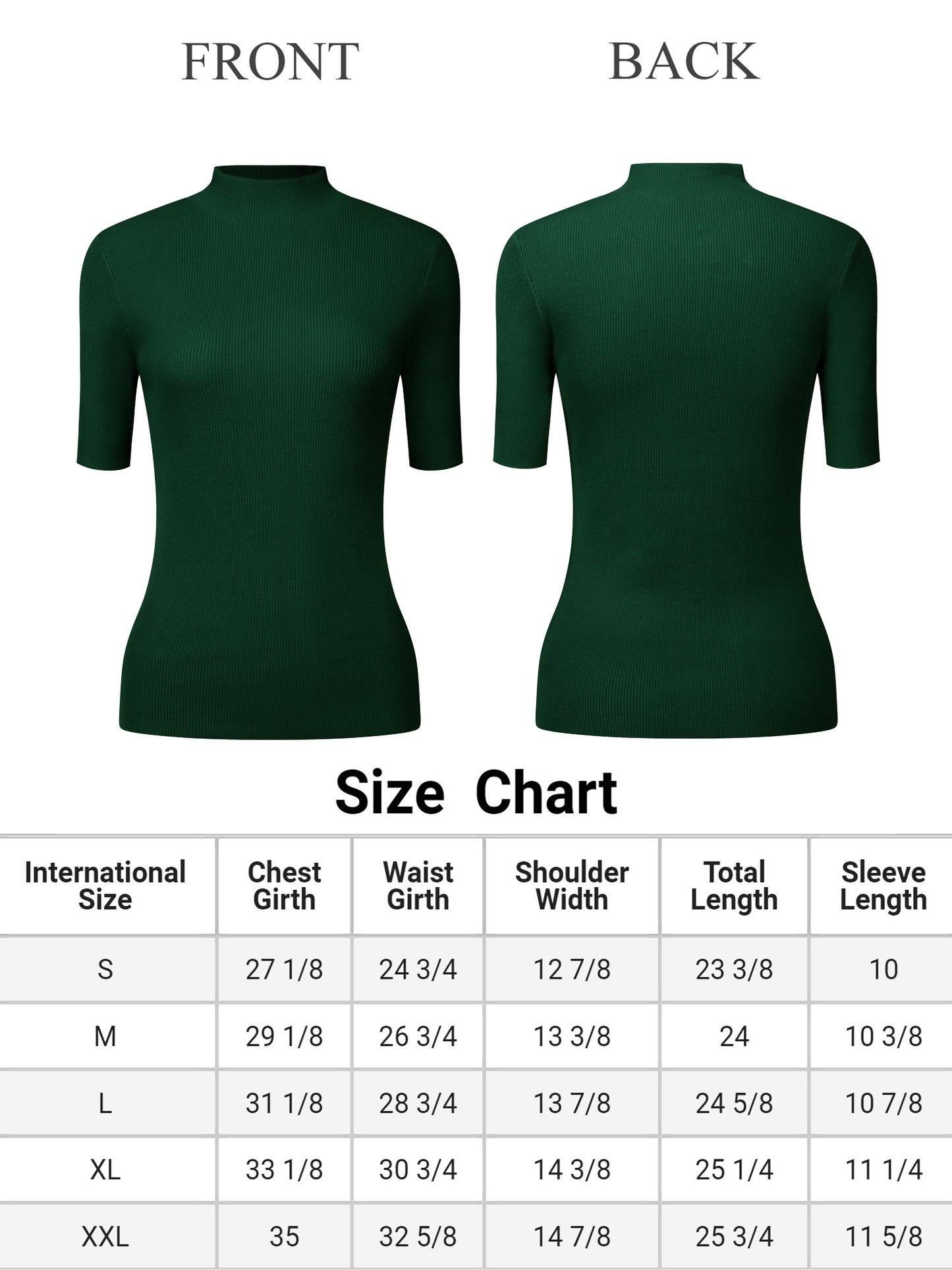 Women's Knitted Tops Summer Mock Neck Tee