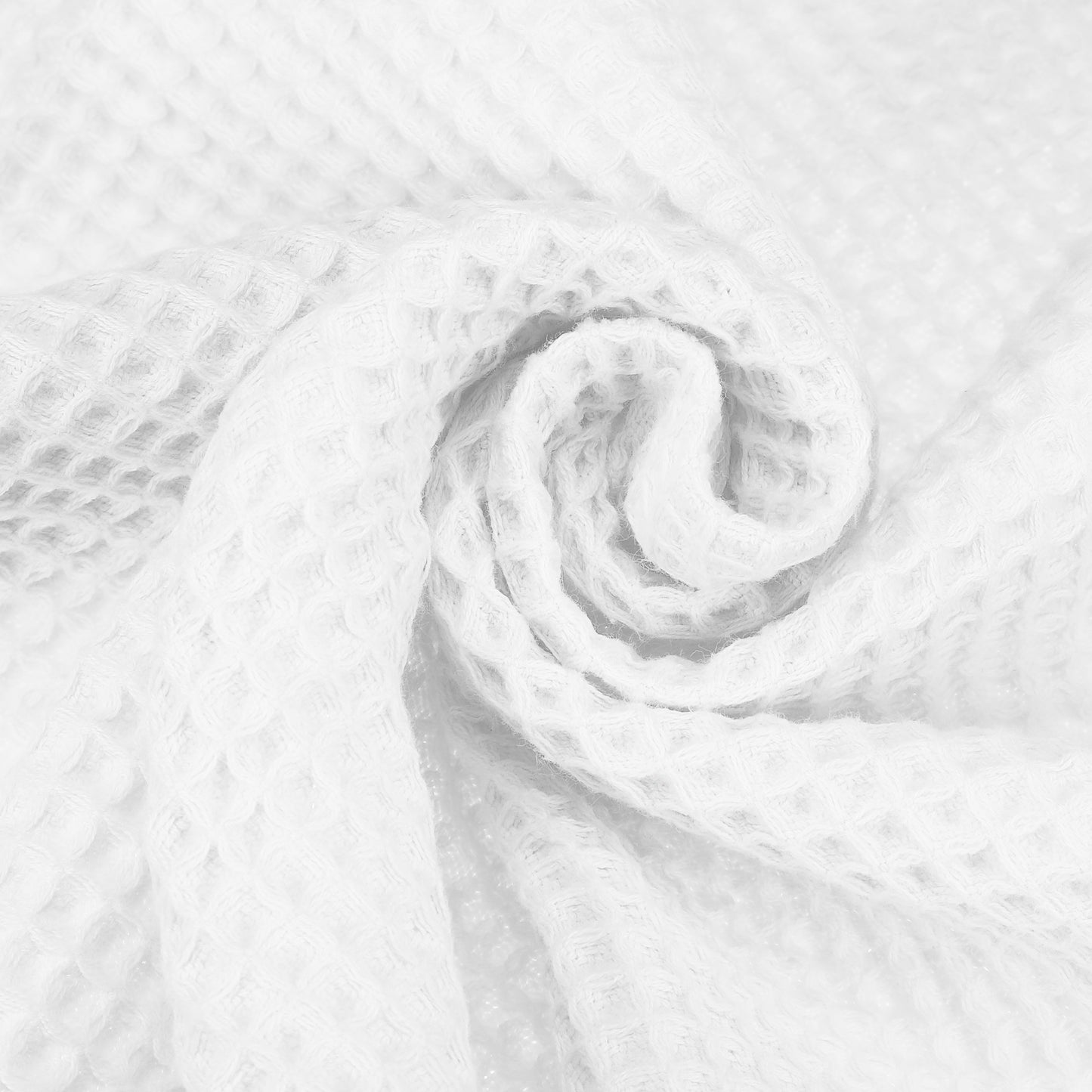 1 Pc Waffle Weave Soft Absorbent Cotton Bath Towel, White, 55.12"x27.56"