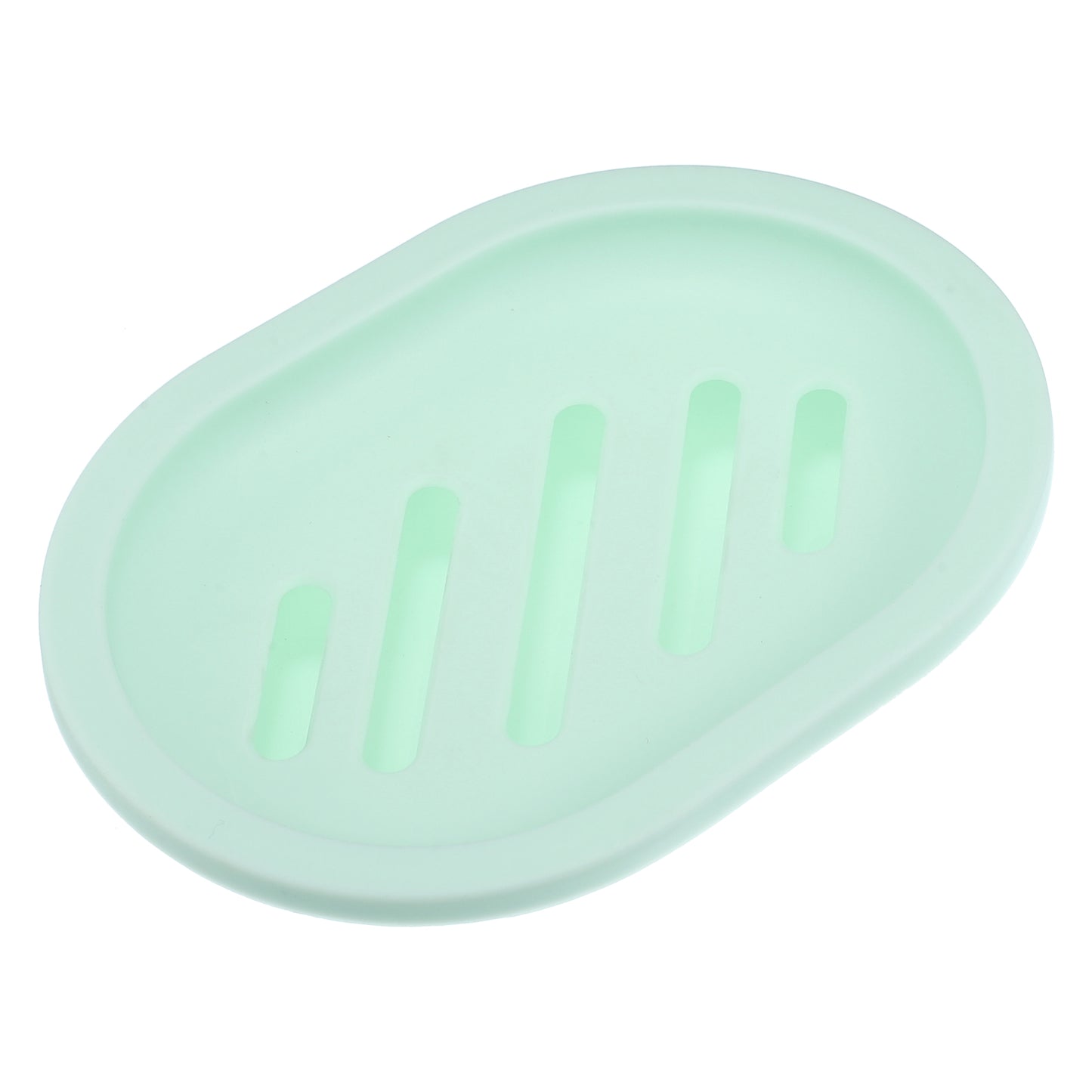 Double Layer Plastic Soap Dish for Bathroom Kitchen, 13x9.5cm Green
