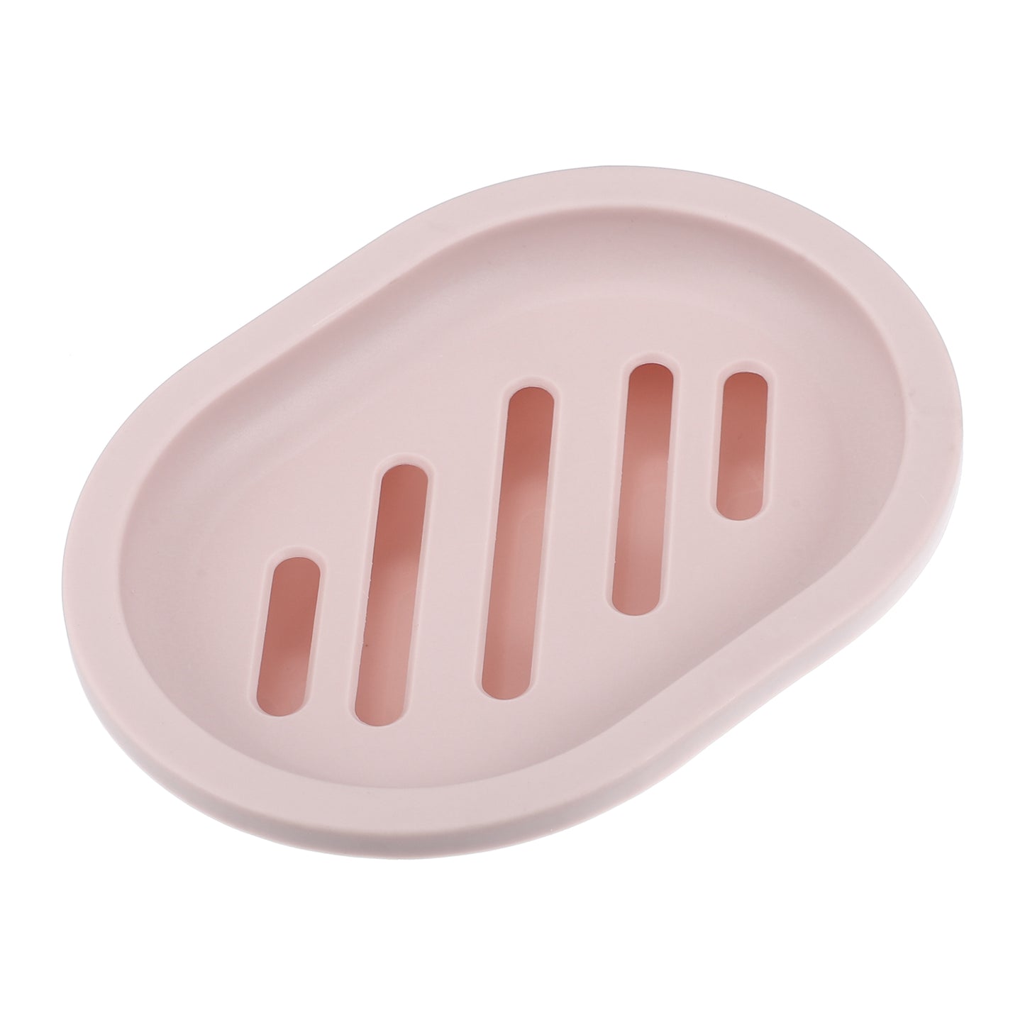 Double Layer Plastic Soap Dish for Bathroom Kitchen, 13x9.5cm Pink