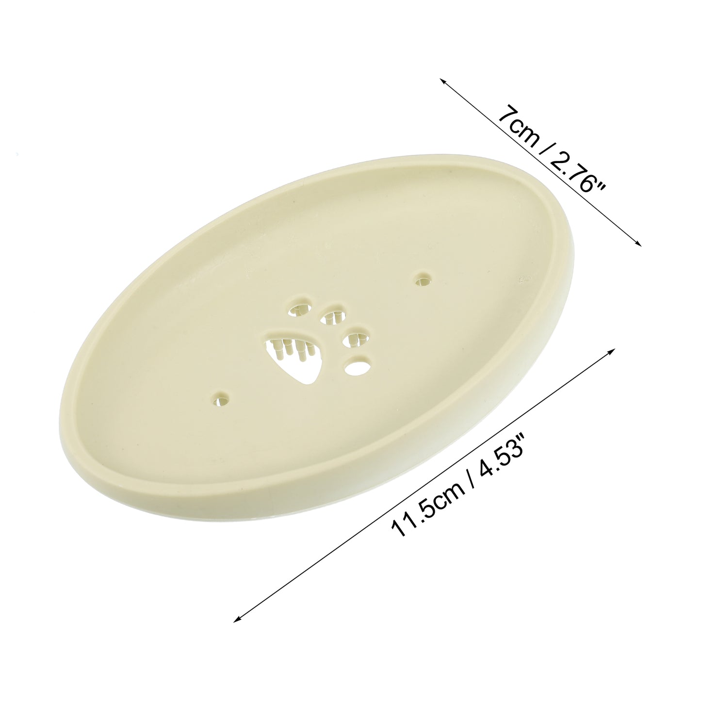 1 Pc Silicone Soap Dish with Bristles, 2 in 1 Soap Saver, 11.5x7cm Beige