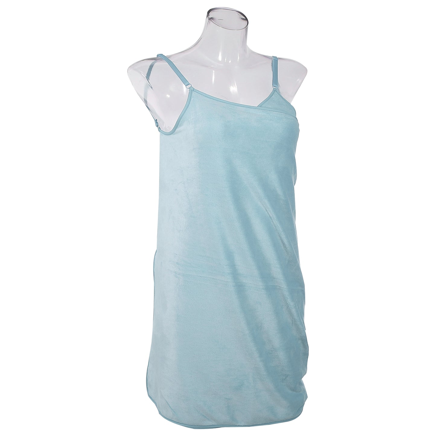 Bath Wrap Towel for Women, Adjustable Strap Shower Wrap Robe, Blue