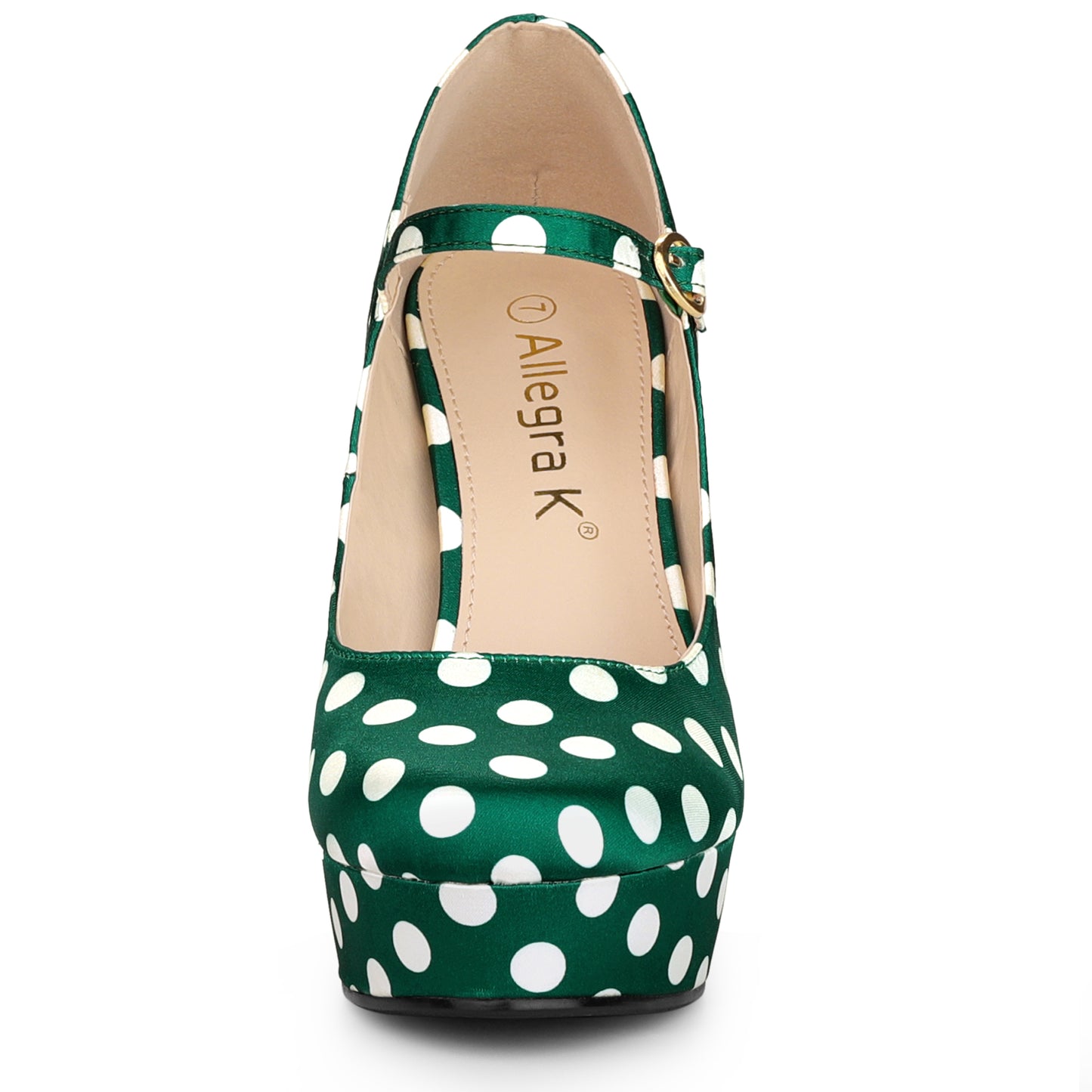 Zapatos Mary Jane de plataforma con lunares y tacón de aguja para mujer