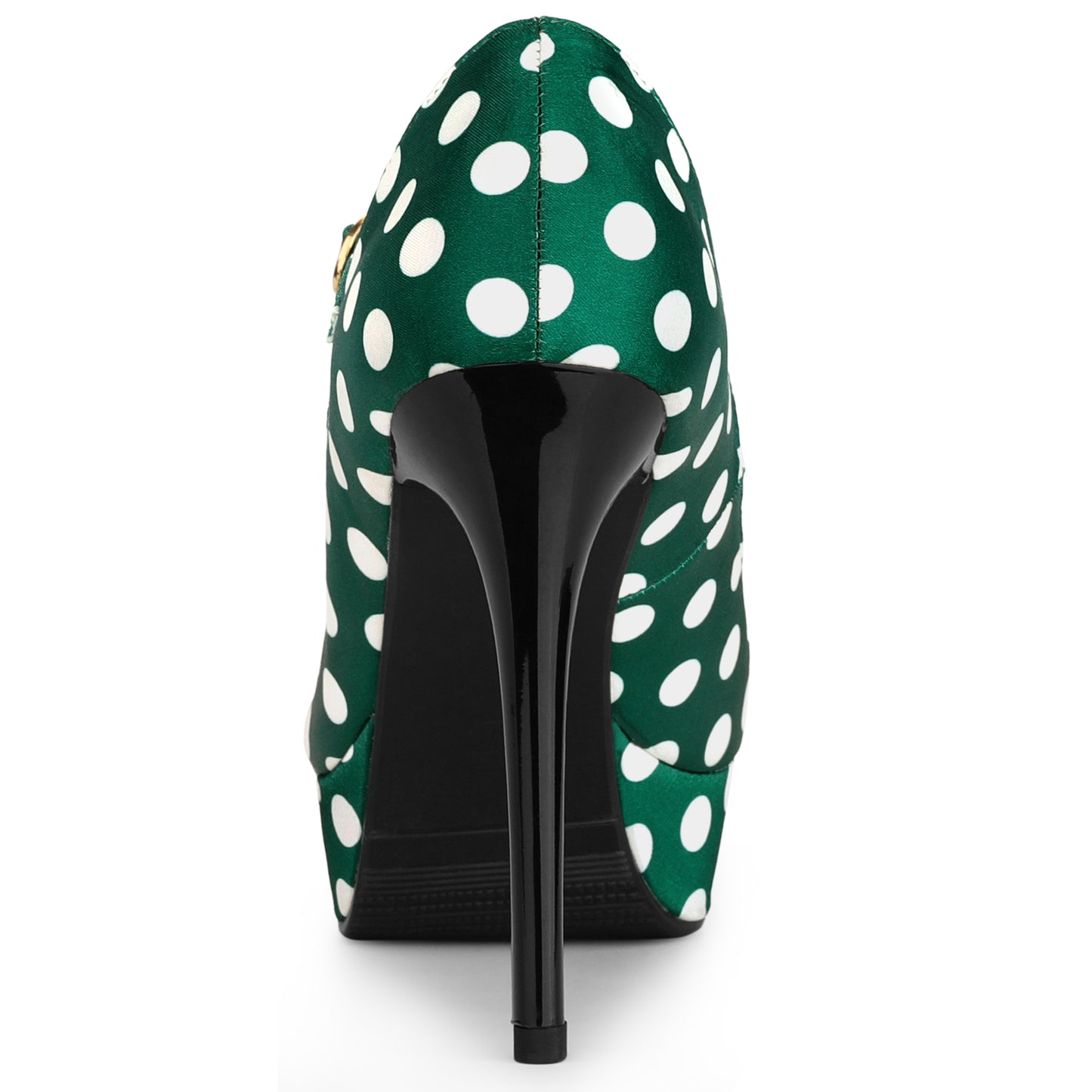 Zapatos Mary Jane de plataforma con lunares y tacón de aguja para mujer