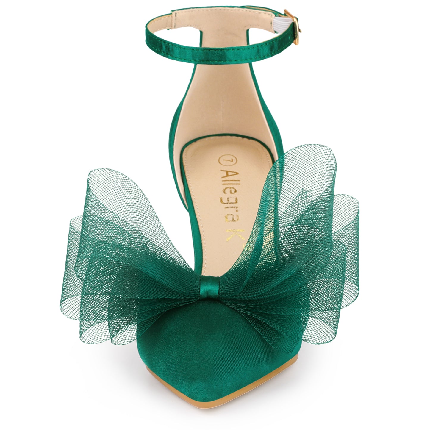 Women's Bow Tie Ankle Strap Stiletto Heels Pumps