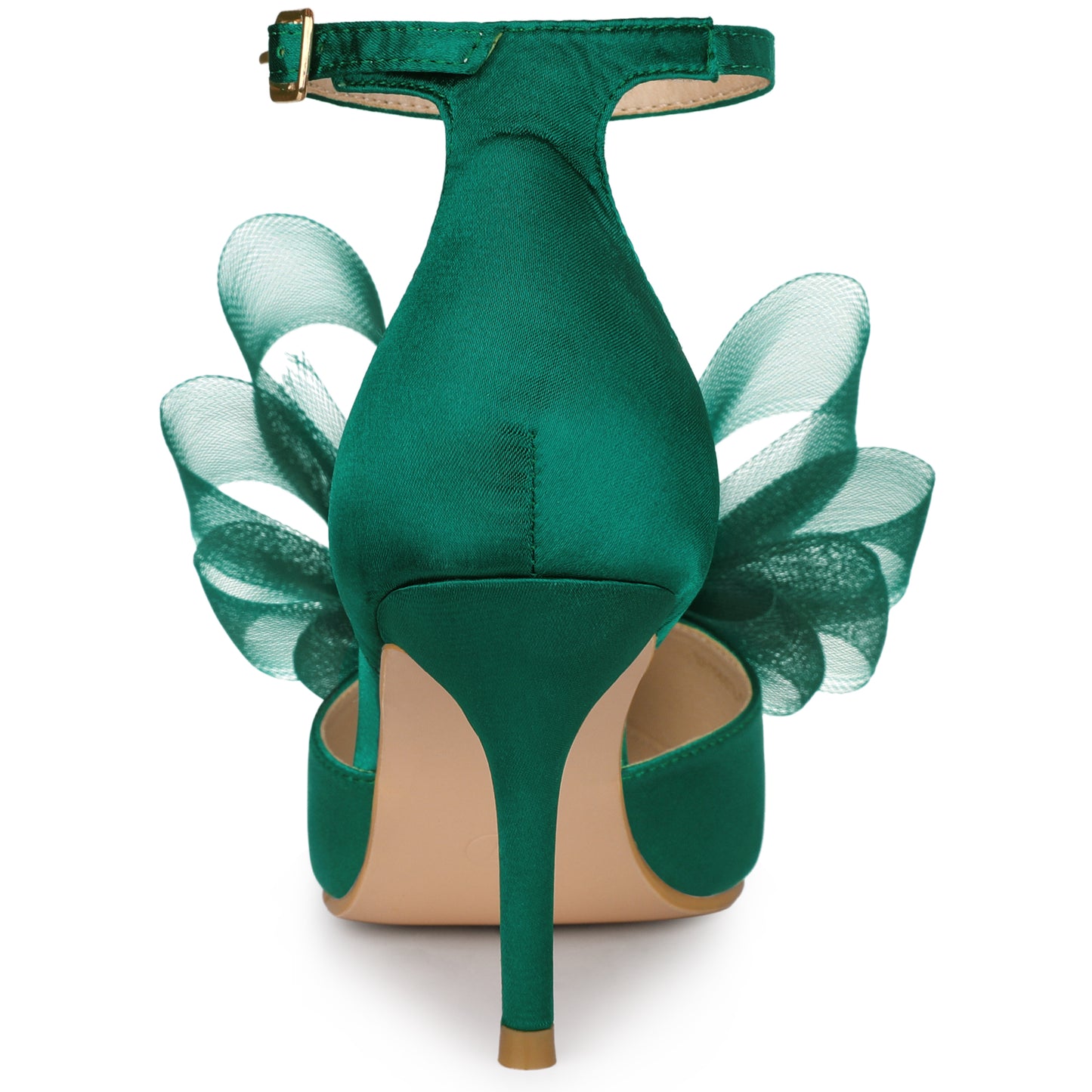 Women's Bow Tie Ankle Strap Stiletto Heels Pumps