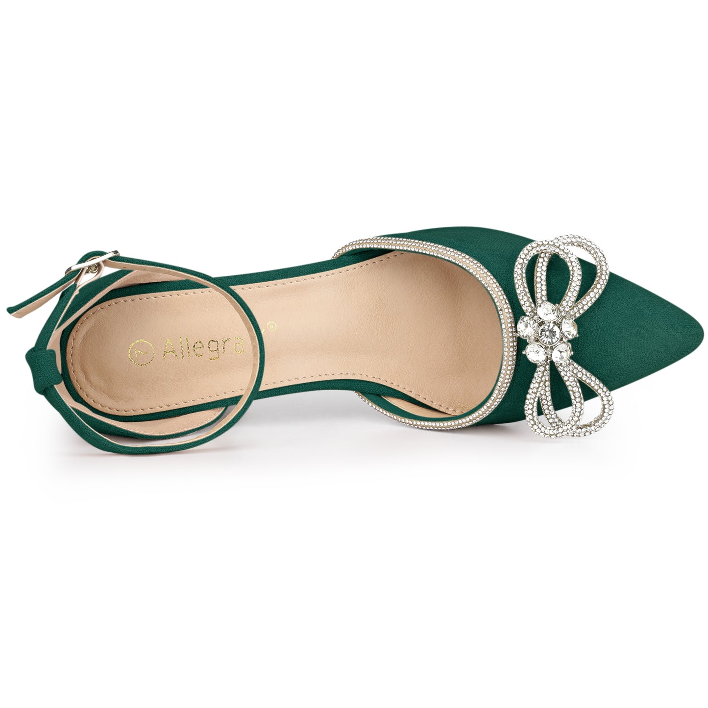 Sandalias de tacón de aguja con lazo y diamantes de imitación para mujer