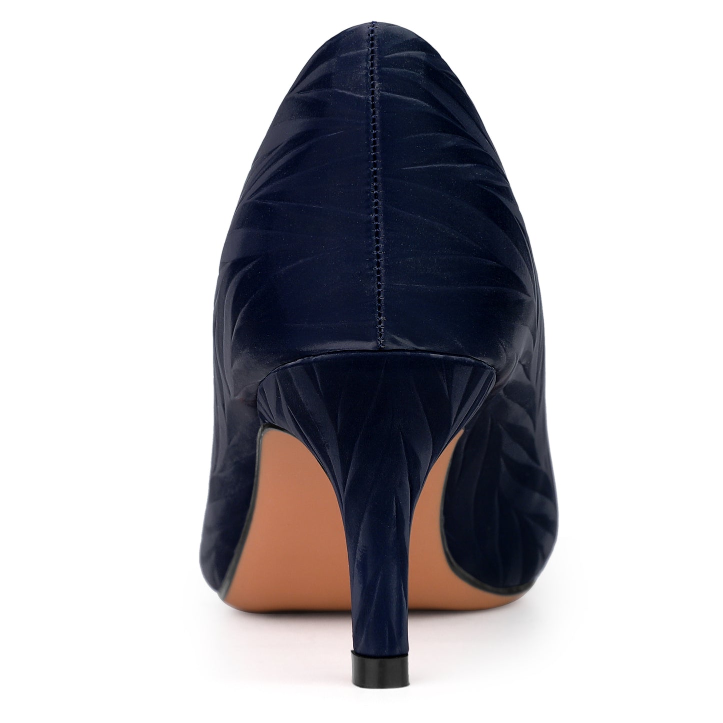 Zapatos de tacón bajo con punta puntiaguda y estampado de hojas para mujer