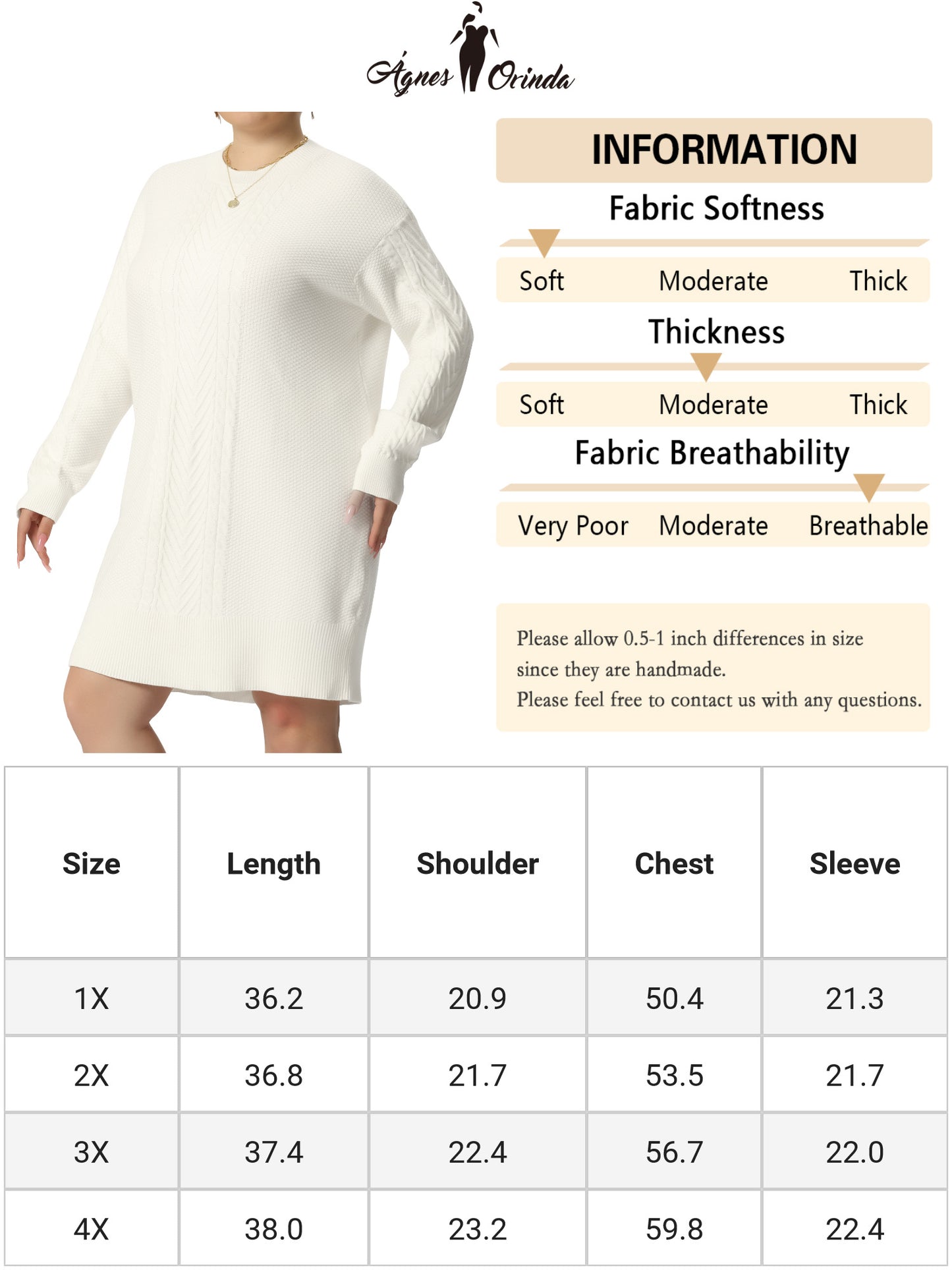 Women Plus Size Fall Crewneck Long Sleeve Knit Tunic Pullover Short Sweater Dress