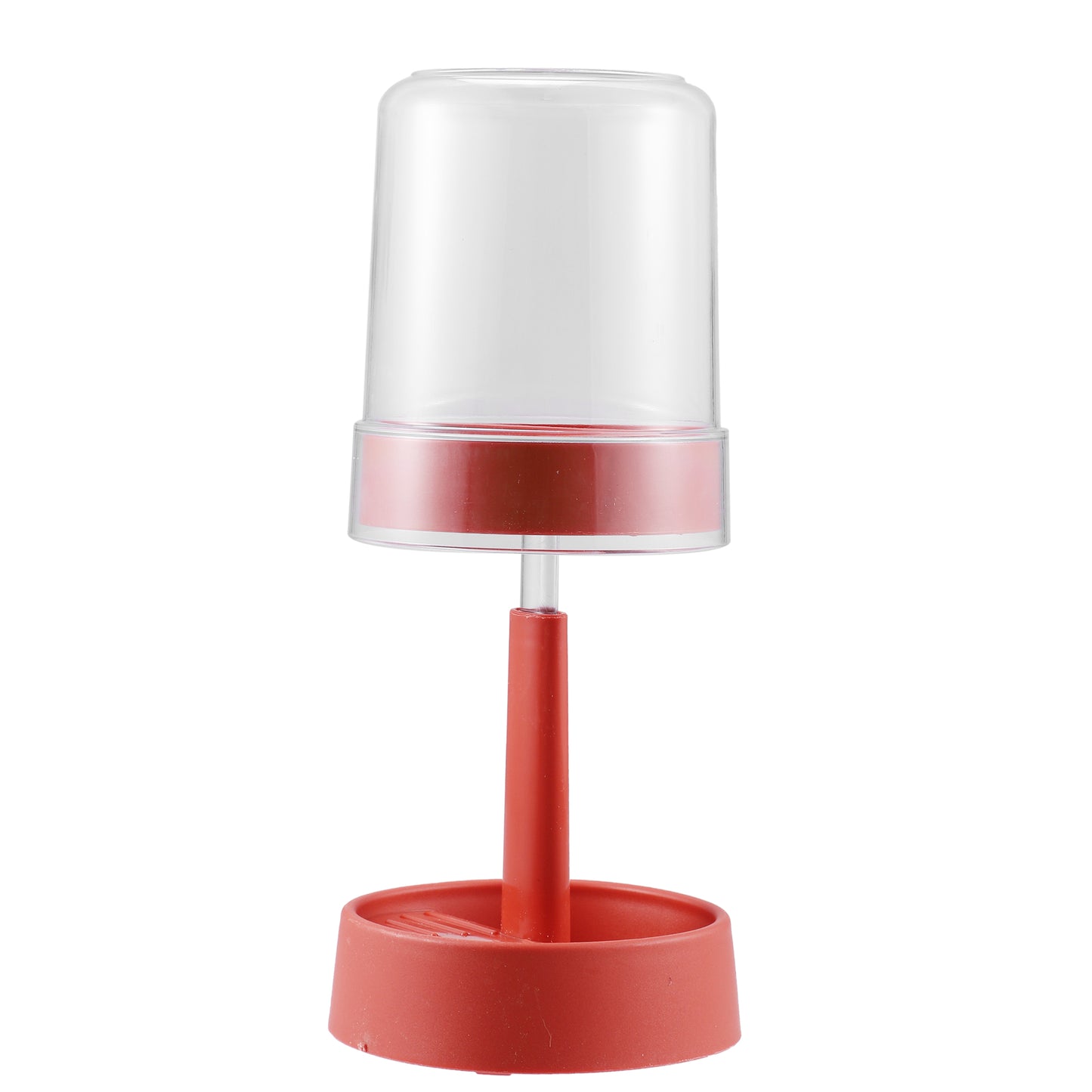 Adjustable Toothbrush Holder with Cover for Bathroom, 10.63" Red