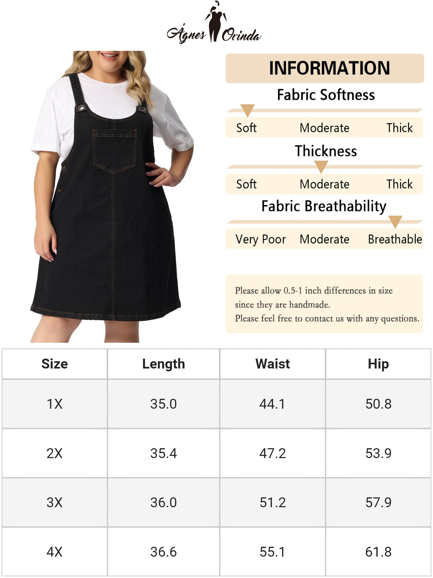 Women's Plus Size Denim Overalls Dress Suspenders Skirt Jumper Dresses Jean Overall Bib Dress
