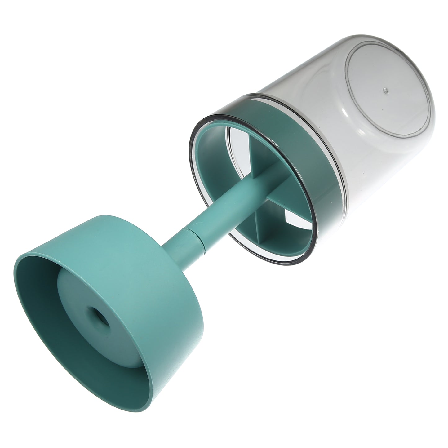 1 Pc PP Toothbrush Holder Stand with Cover with 3 Slots, 8.66"x2.99" Green