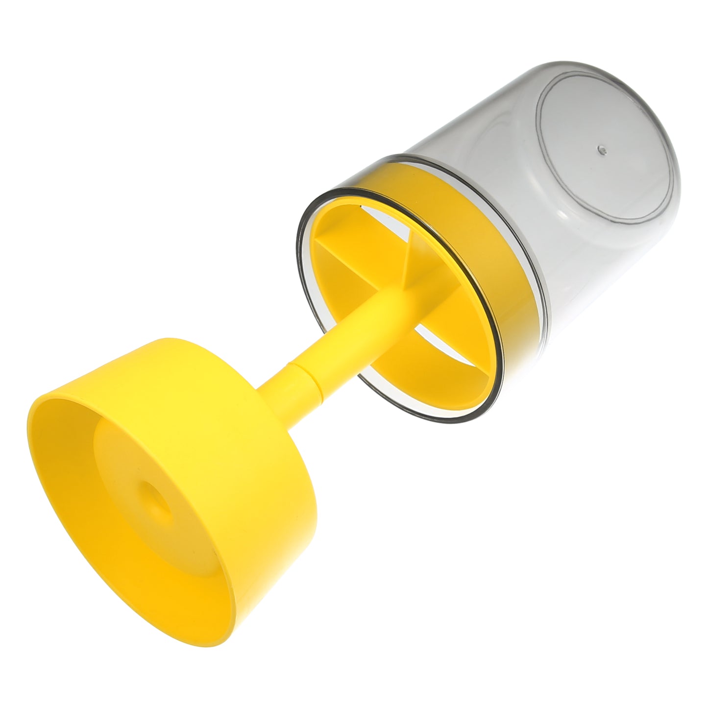 1 Pc PP Toothbrush Holder Stand with Cover with 3 Slots, 8.66"x2.99" Yellow