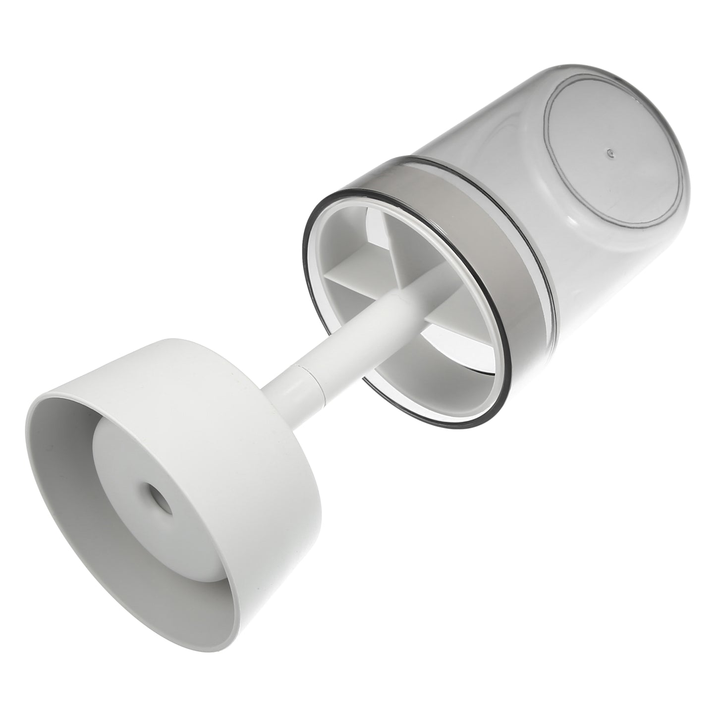 1 Pc PP Toothbrush Holder Stand with Cover with 3 Slots, 8.66"x2.99" White