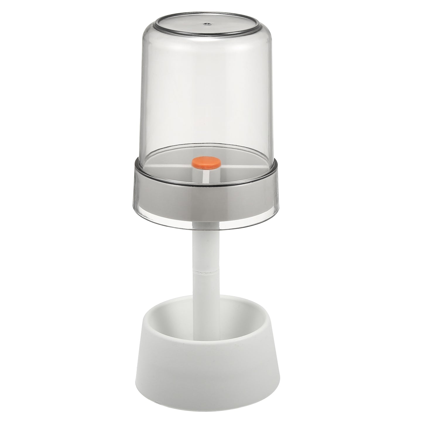 1 Pc PP Toothbrush Holder Stand with Cover with 3 Slots, 8.66"x2.99" White