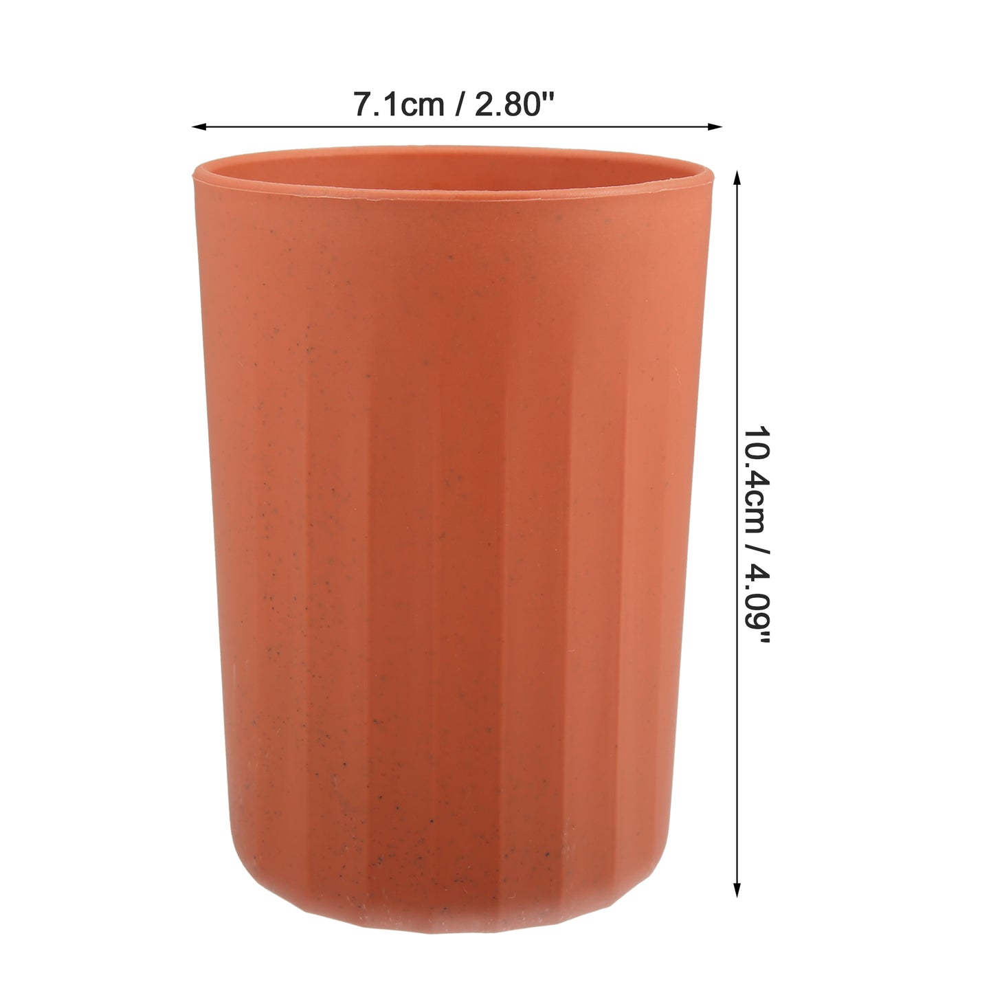 Vaso de baño de paja de trigo, 10 x 7 cm, color naranja