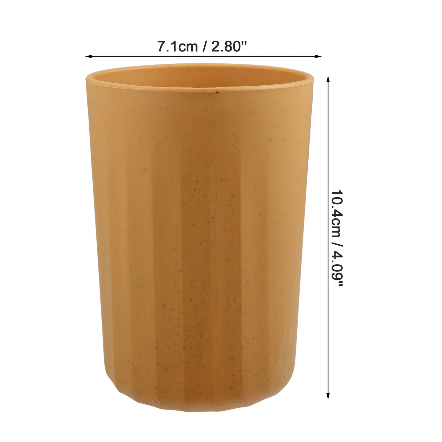 1 Pc Bathroom Tumbler, Wheat Straw Cup for Bathroom 4.09"x2.80" Yellow