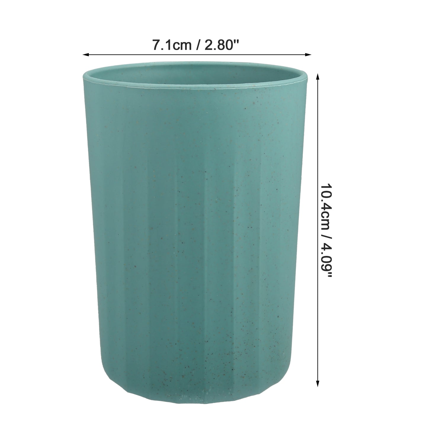 1 Pc Bathroom Tumbler, Wheat Straw Cup for Bathroom 4.09"x2.80" Deep Green