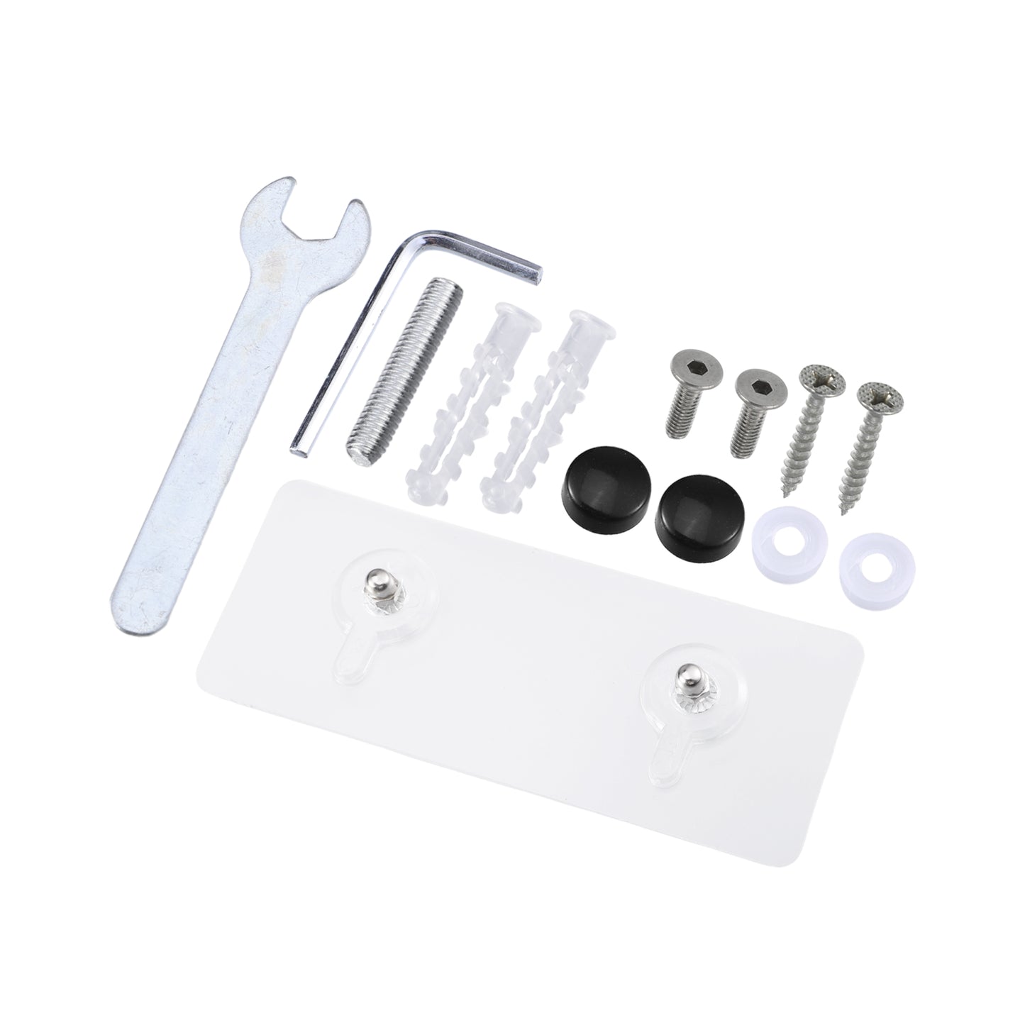 Toilet Paper Holder Wall Mount Double Roll Tissue Holder for Bathroom Black