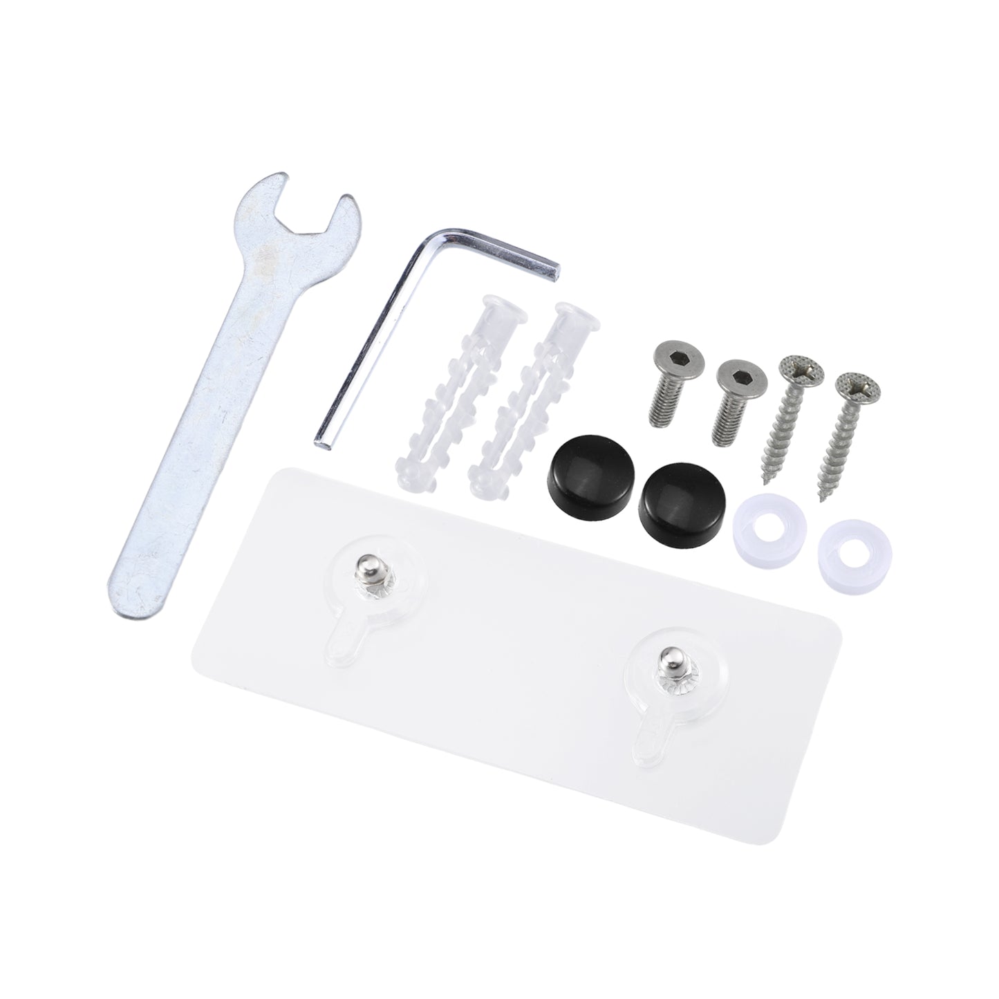 Toilet Paper Holder, Roll Tissue Shelf Wall Mount for Bathroom Black