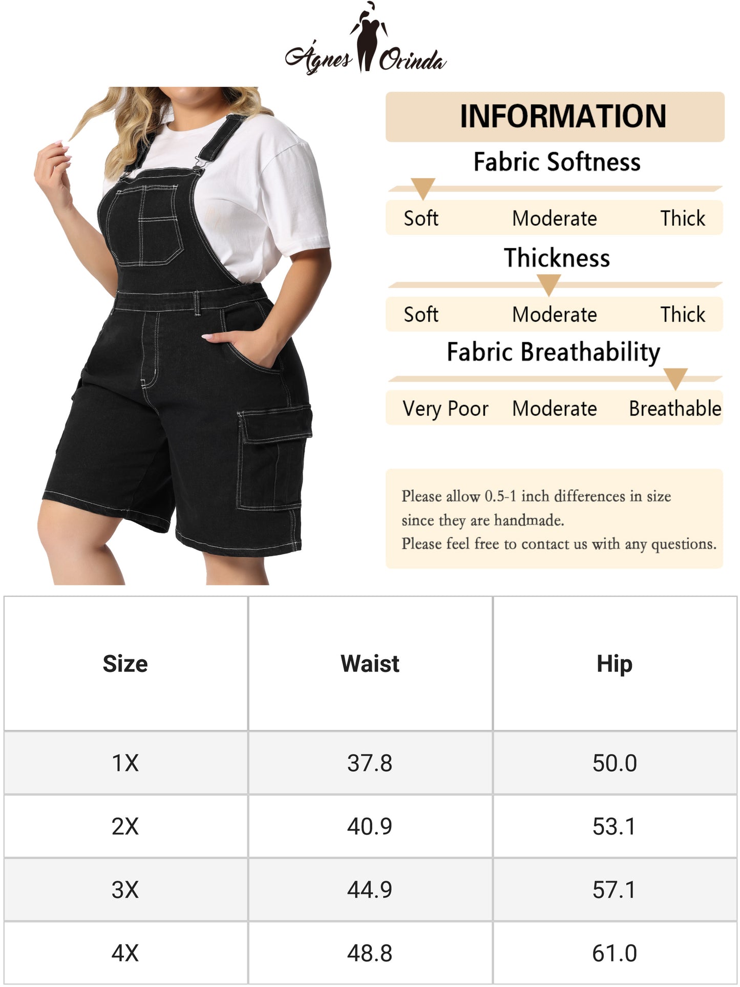 Women Plus Size Overall Shorts Jumpsuit Adjustable Strap Bib Cargo Pocket Jean Denim Overalls