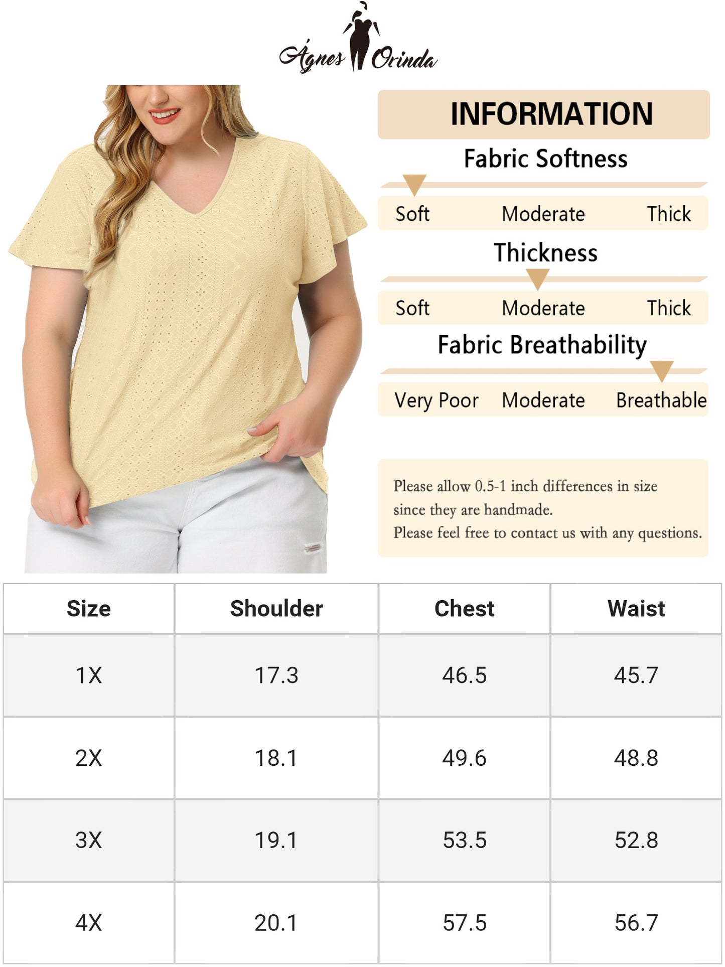 Women's Plus Size Summer Tee V Neck Hollow Flare Short Sleeve Casual Top Tunic