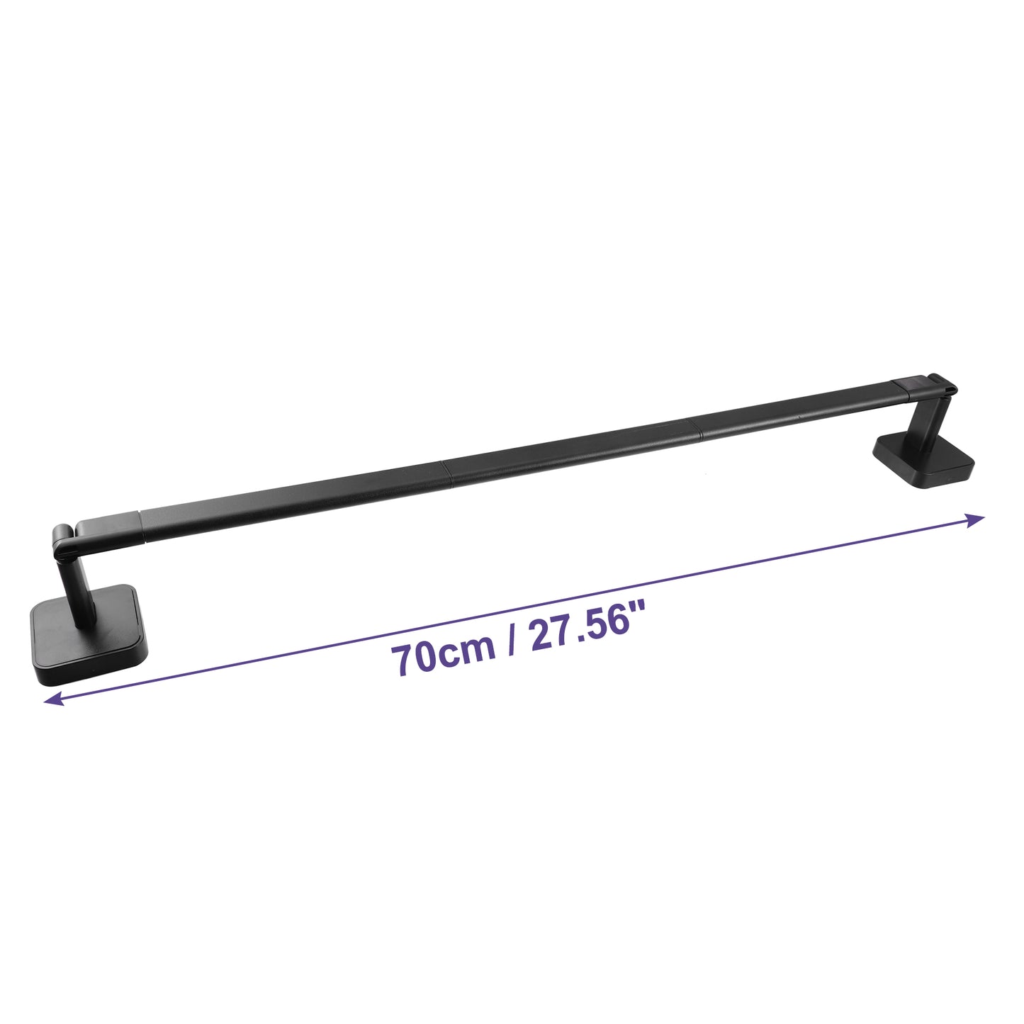 1 Set Wall Mounted Towel Rack Organizer, No Drill for Bathroom, 27.56"x2.95"x2.36" Black