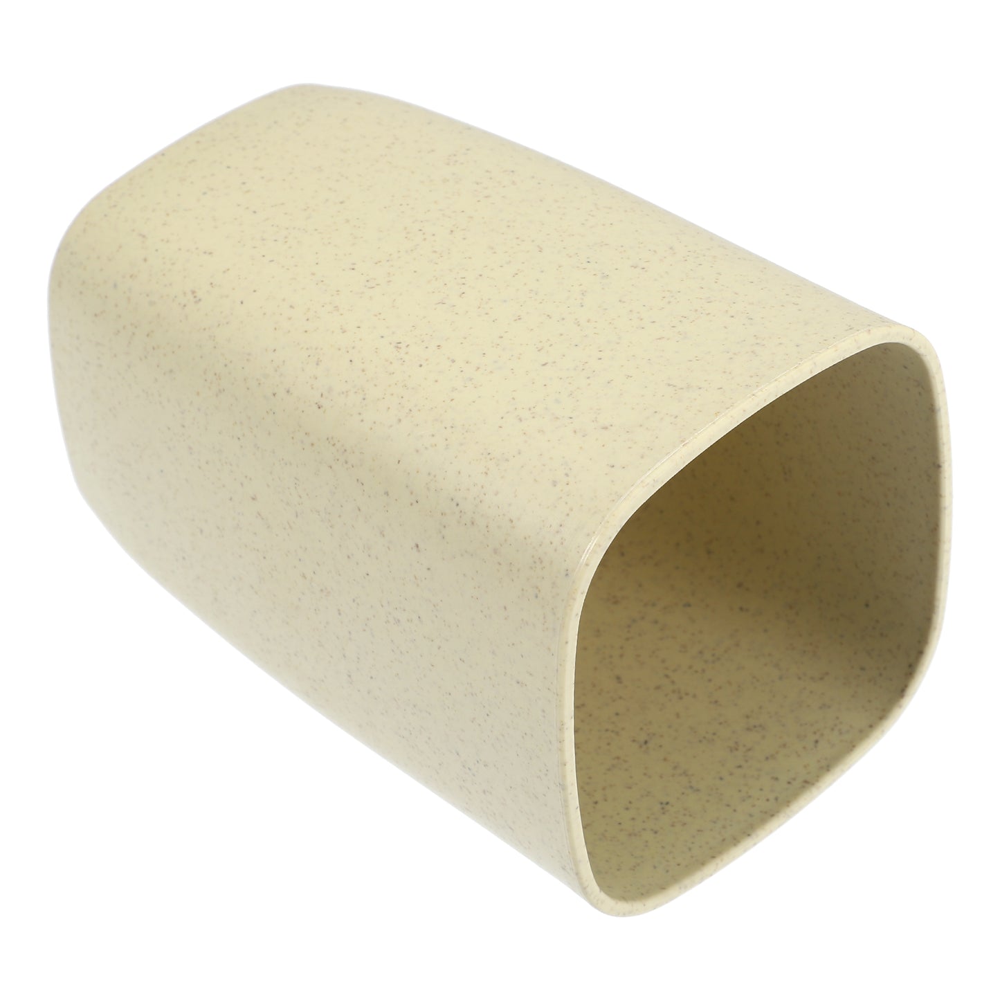 Square Shape Bathroom Tumblers PP Cup for Bathroom 4.09"x2.76" Beige