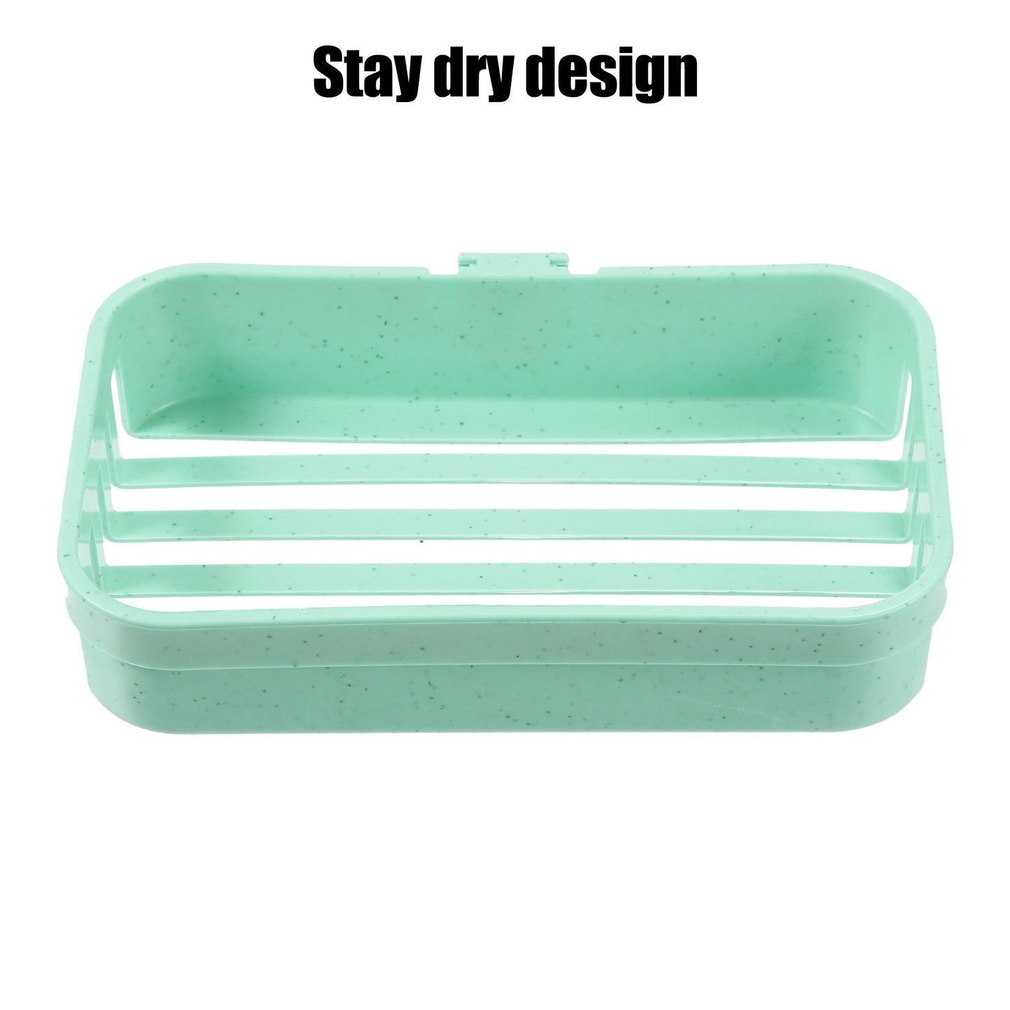 1 Pc Plastic Soap Dish Drill Free Soap Holder for Bathroom Green