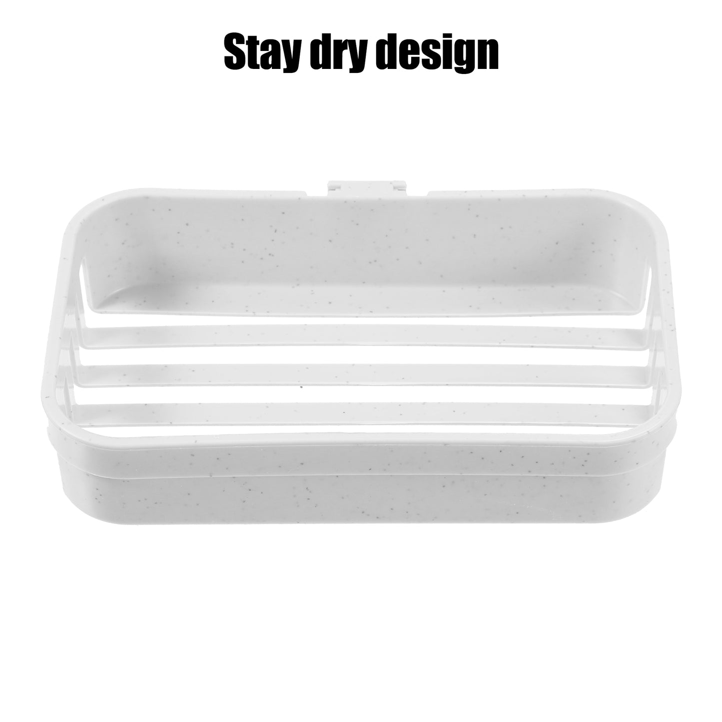 1 Pc Plastic Soap Dish Drill Free Soap Holder for Bathroom Beige
