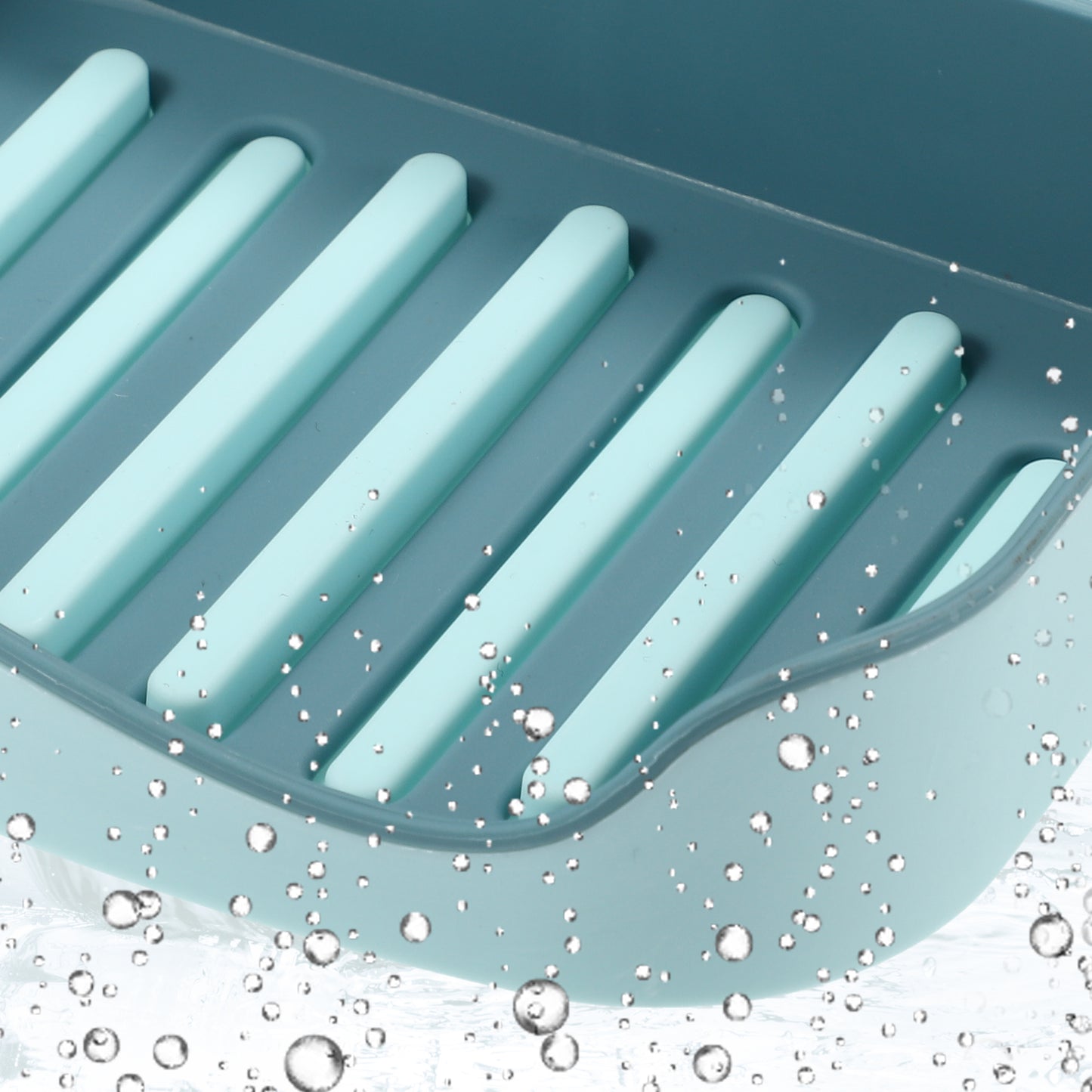1 Pc Plastic Soap Dish Drill Free Wall Mounted Soap Holder, 13x9.2cm Blue