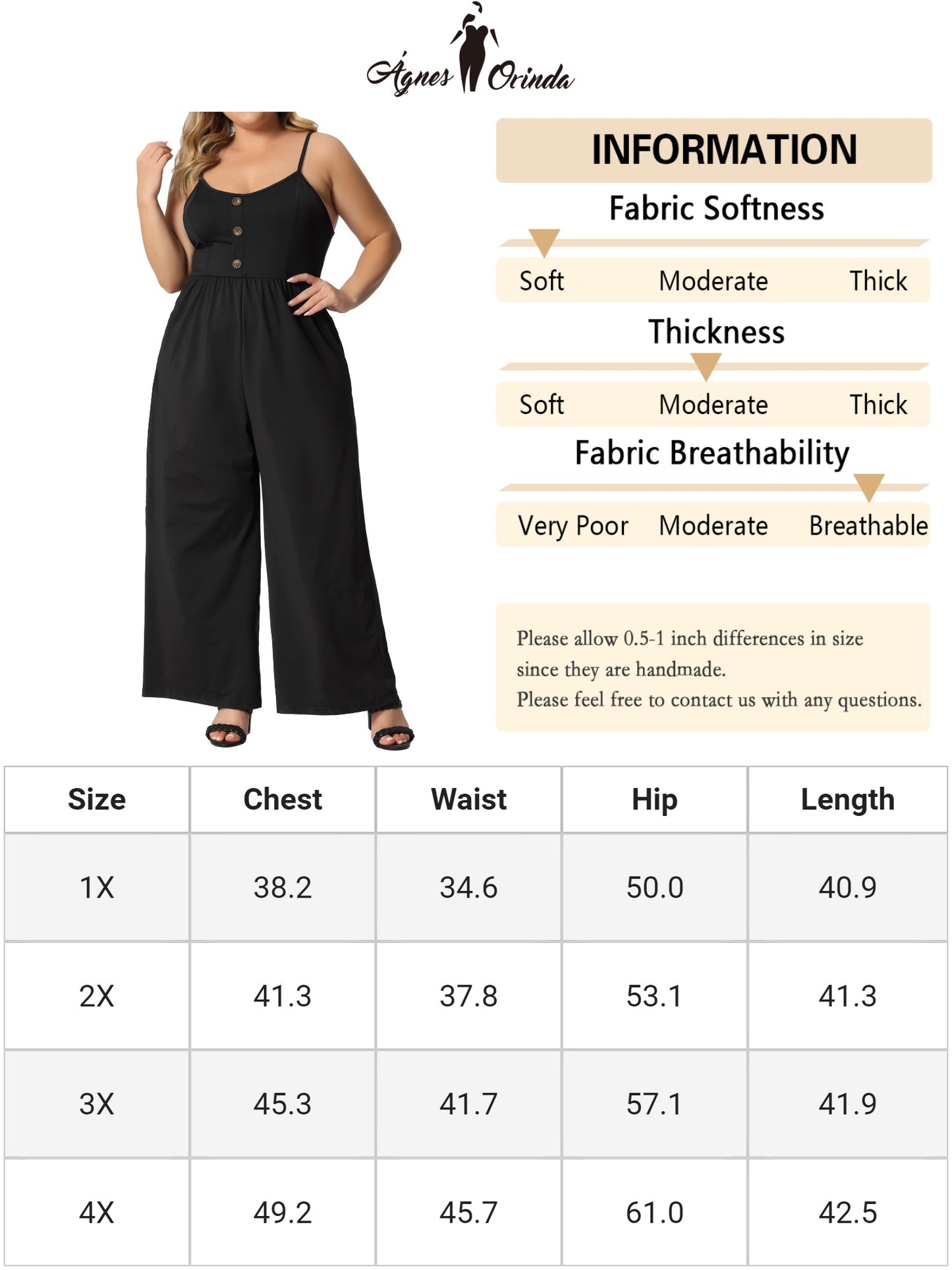 Women Plus Size Overalls Romper Wide Leg Pant Sleeveless Jumpsuit