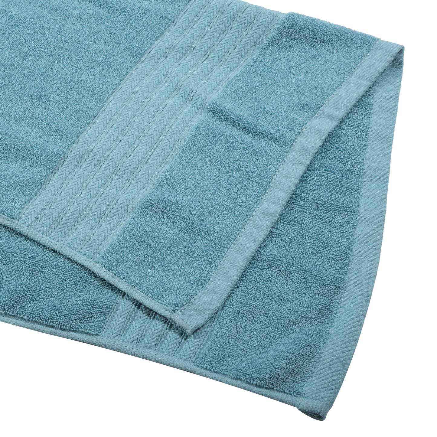 1 Pc Classic Soft Absorbent Cotton Bath Towel, Green 55.12"x27.17"