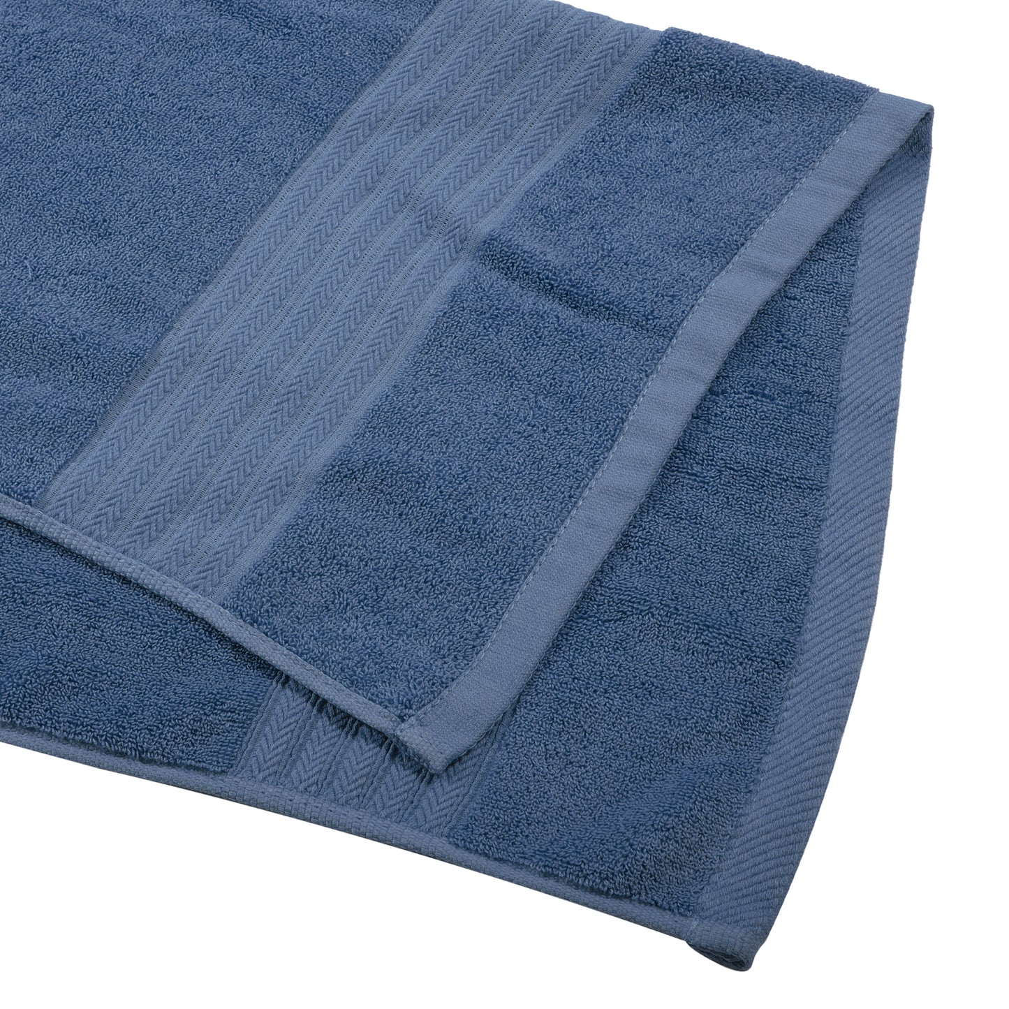 1 Pc Classic Soft Absorbent Cotton Bath Towel, Deep Blue 55.12"x27.17"
