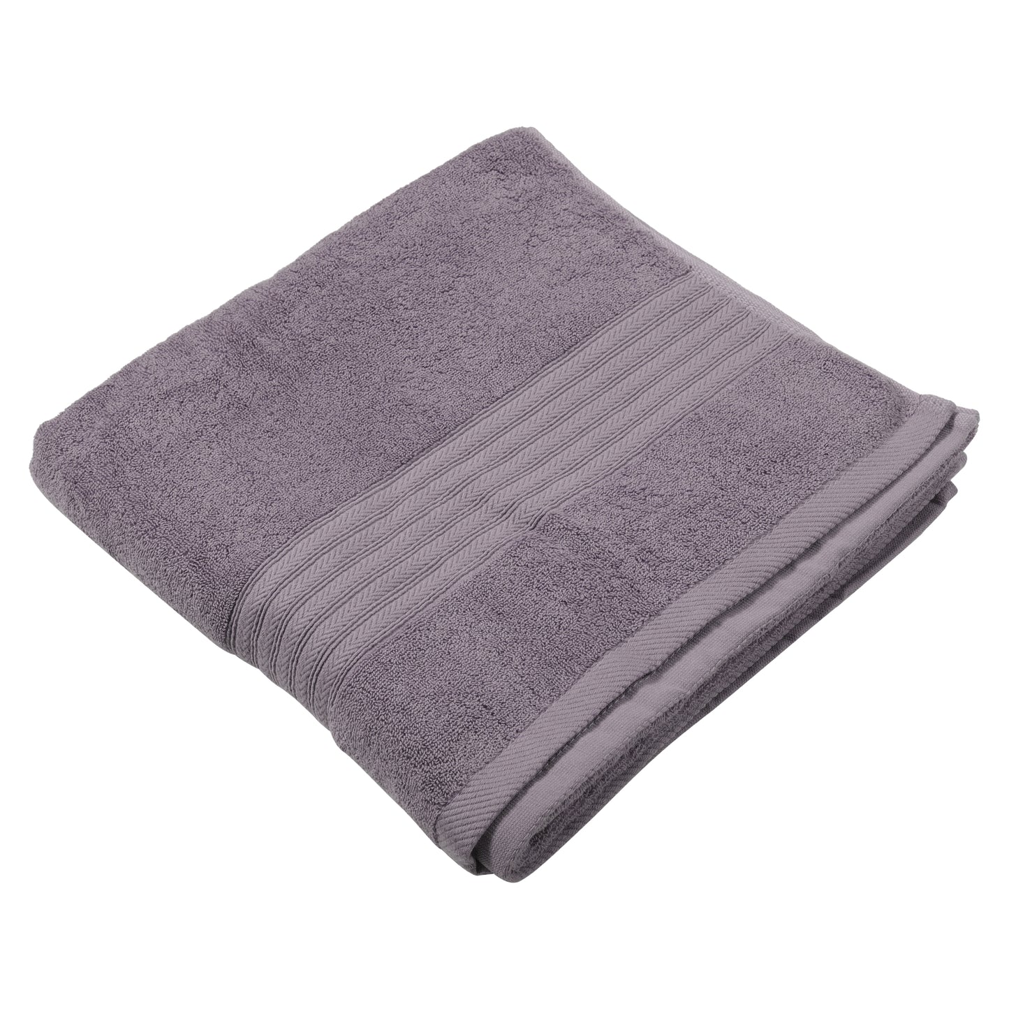 1 Pc Classic Soft Absorbent Cotton Bath Towel, Purple 55.12"x27.17"