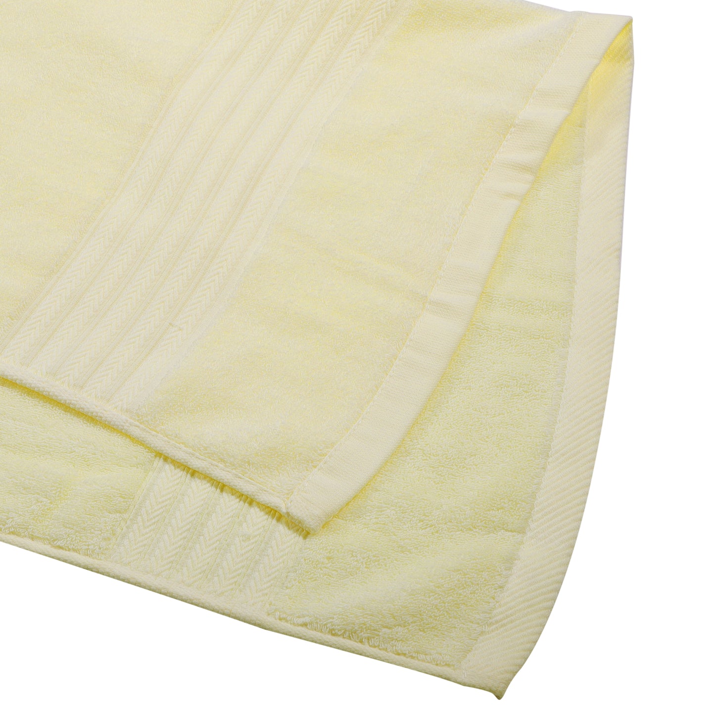 1 Pc Classic Soft Absorbent Cotton Bath Towel, Yellow 55.12"x27.17"