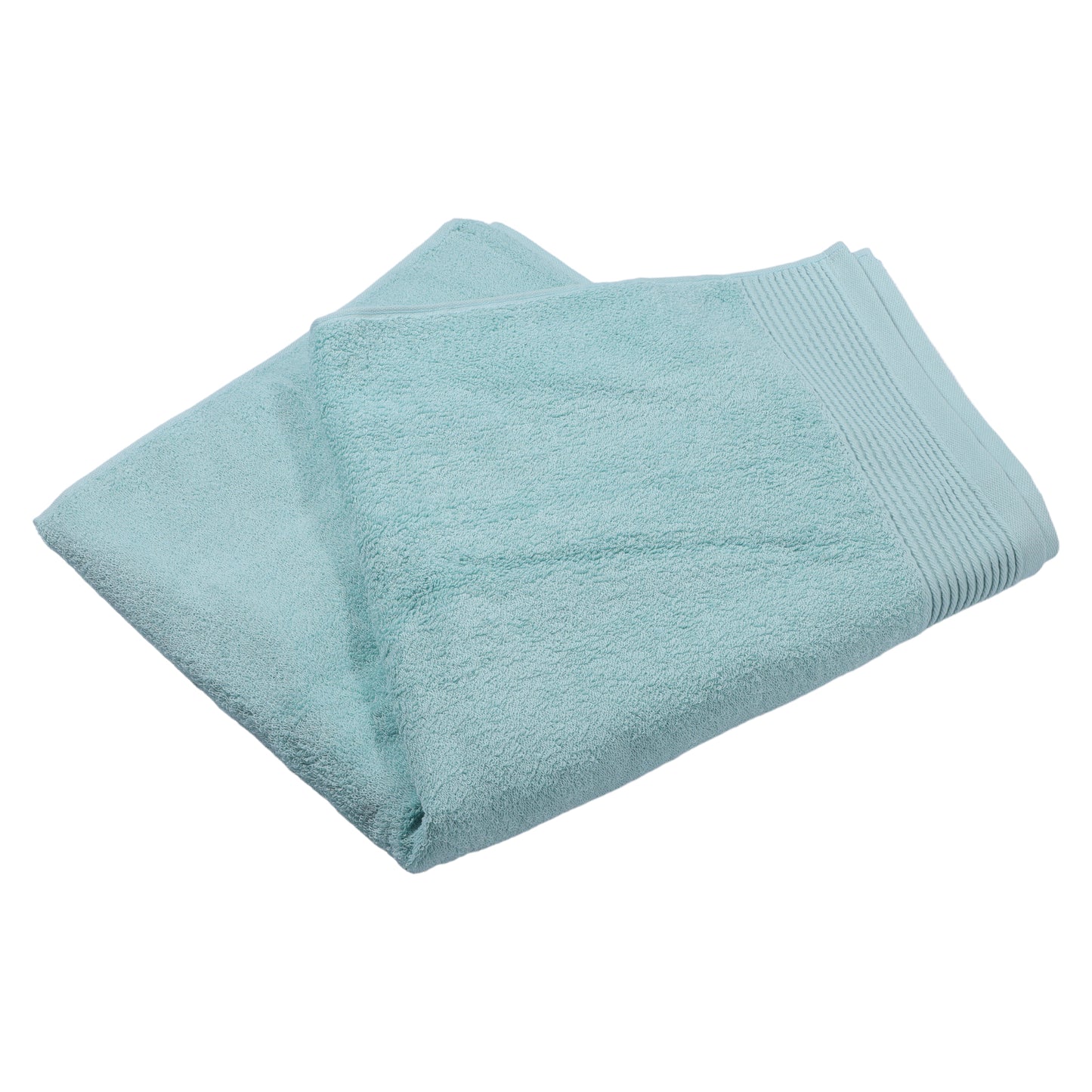 1 Pc Soft Absorbent Cotton Bath Towel Classic Design, Green 59.06"x28.35"