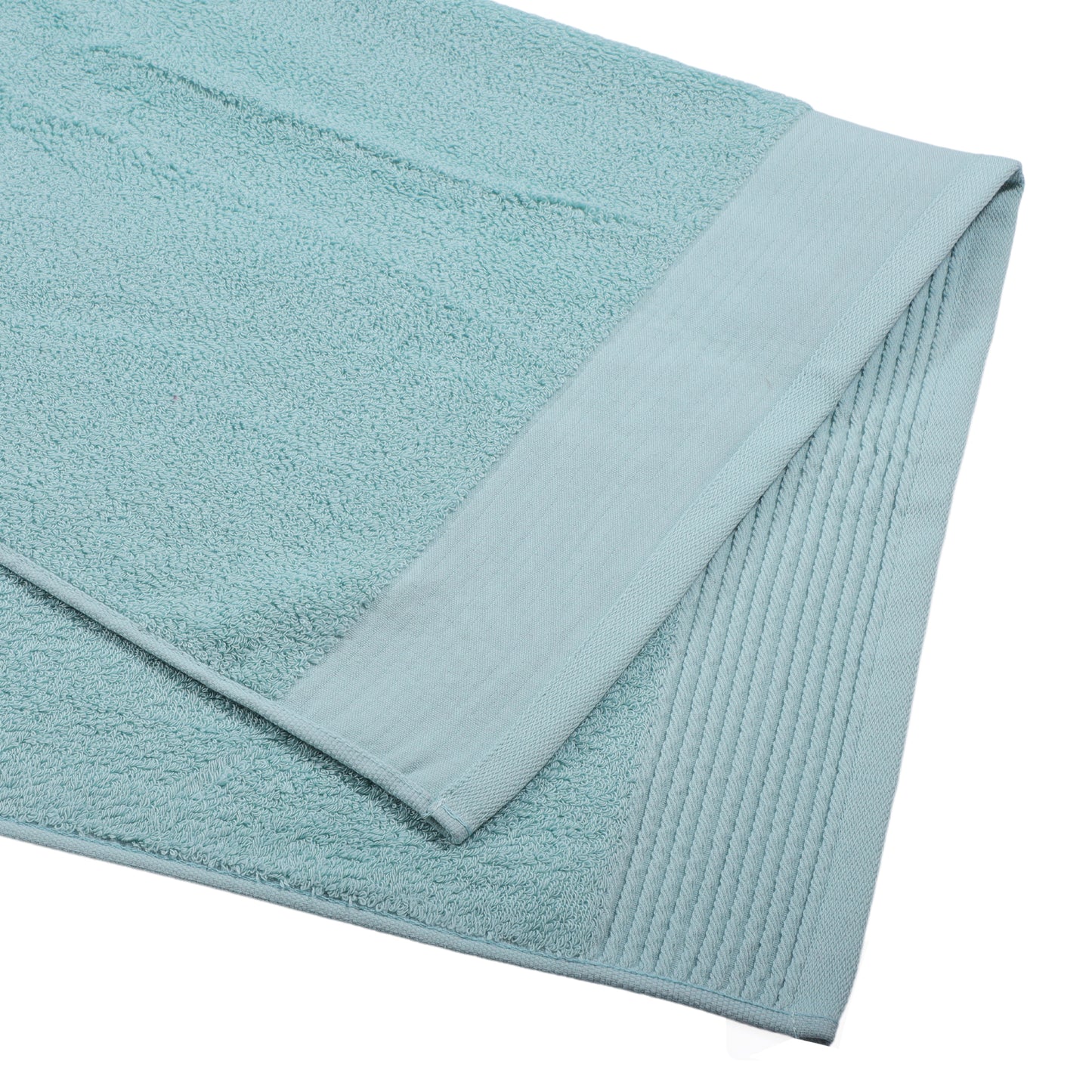 1 Pc Soft Absorbent Cotton Bath Towel Classic Design, Green 59.06"x28.35"