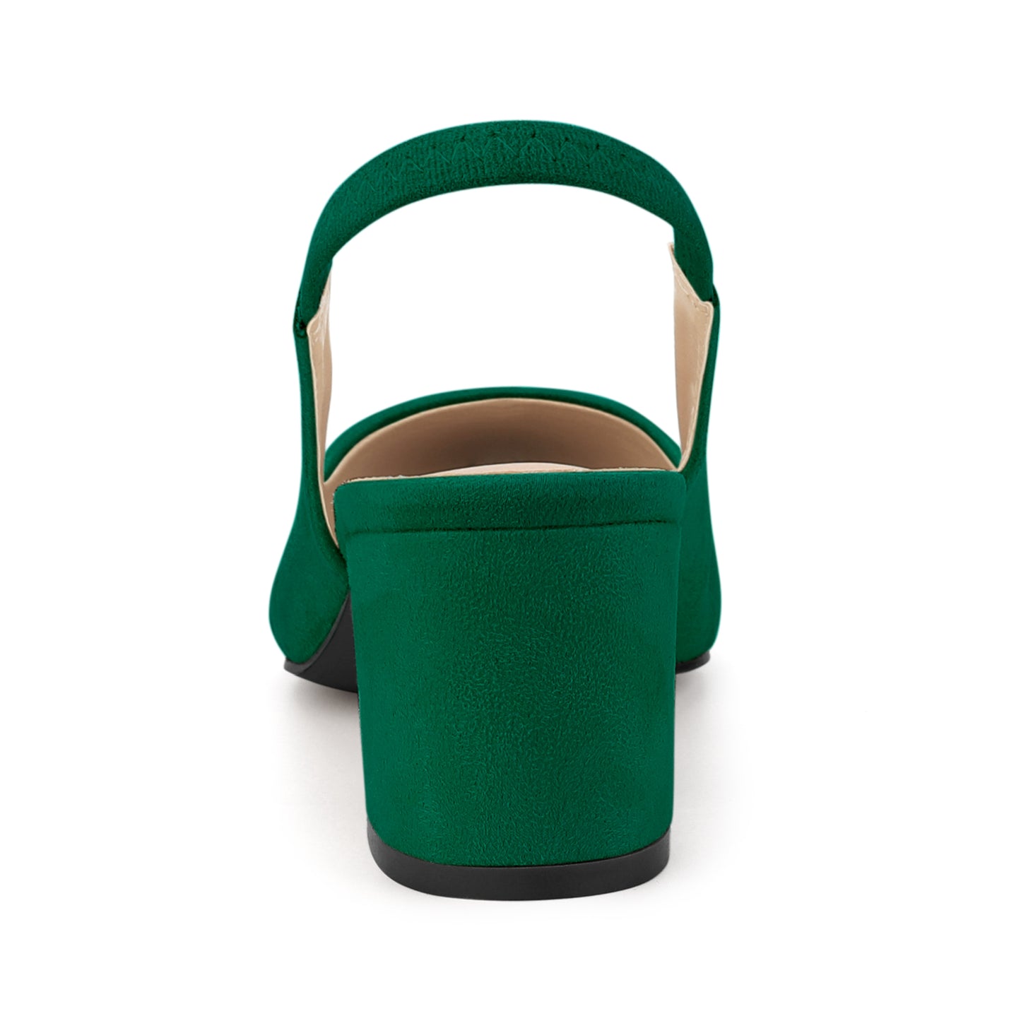 Zapatos de tacón de bloque con punta puntiaguda para mujer