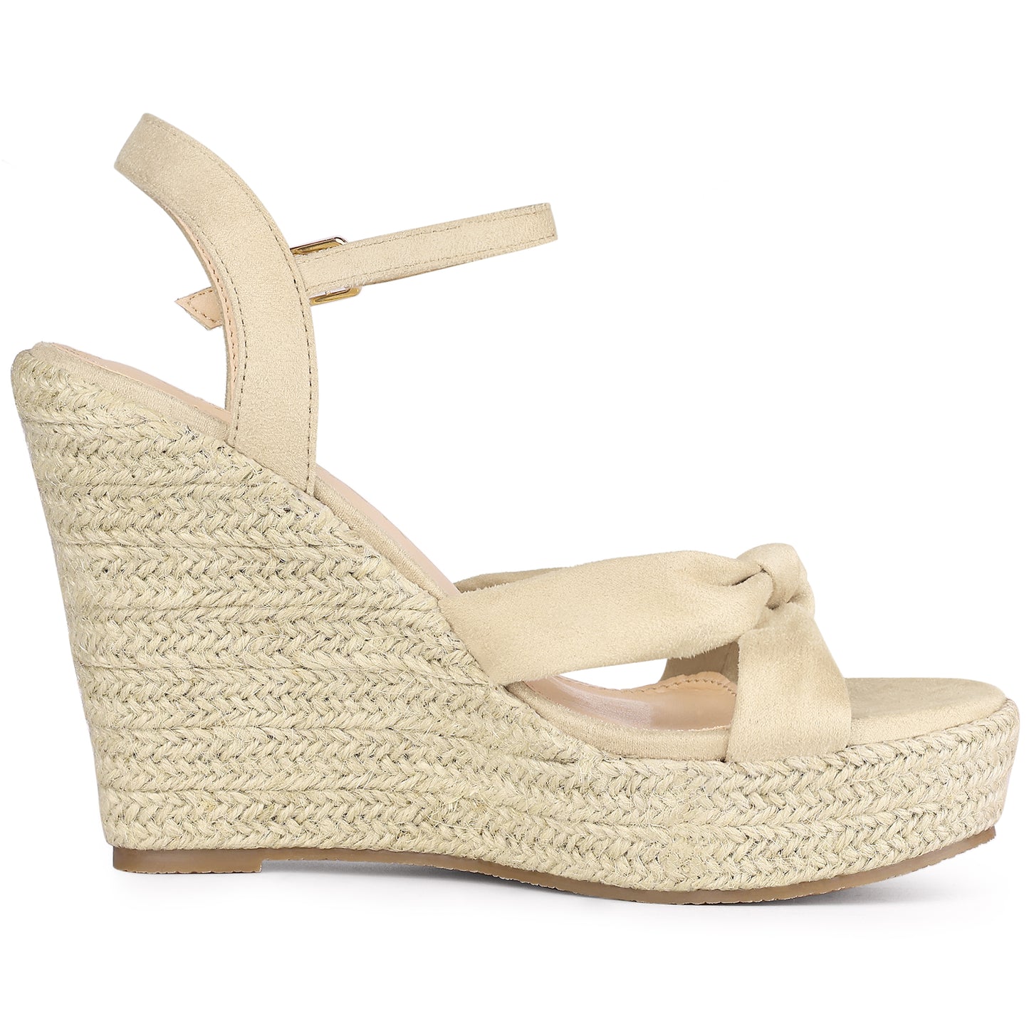 Sandalias de plataforma con tacón de cuña y alpargatas para mujer