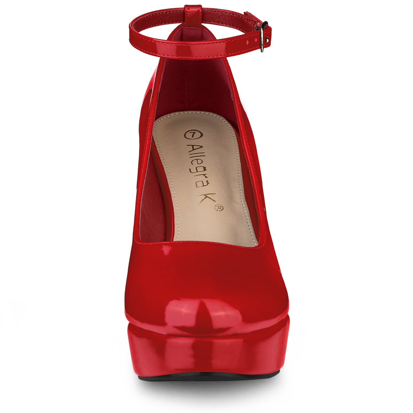 Zapatos Mary Jane de tacón grueso con plataforma y tira al tobillo para mujer