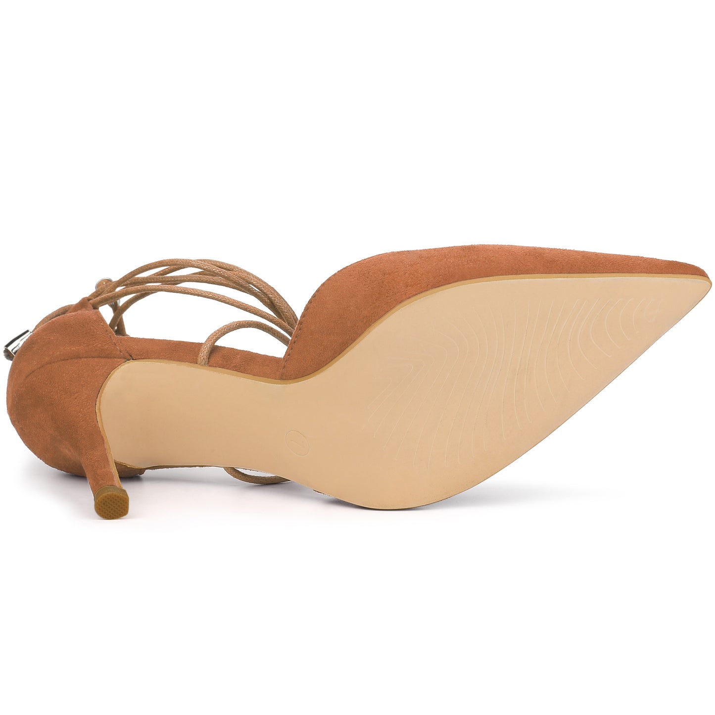Women's Pointed Toe Dress Pumps Lace Up Stiletto Heels Sandals